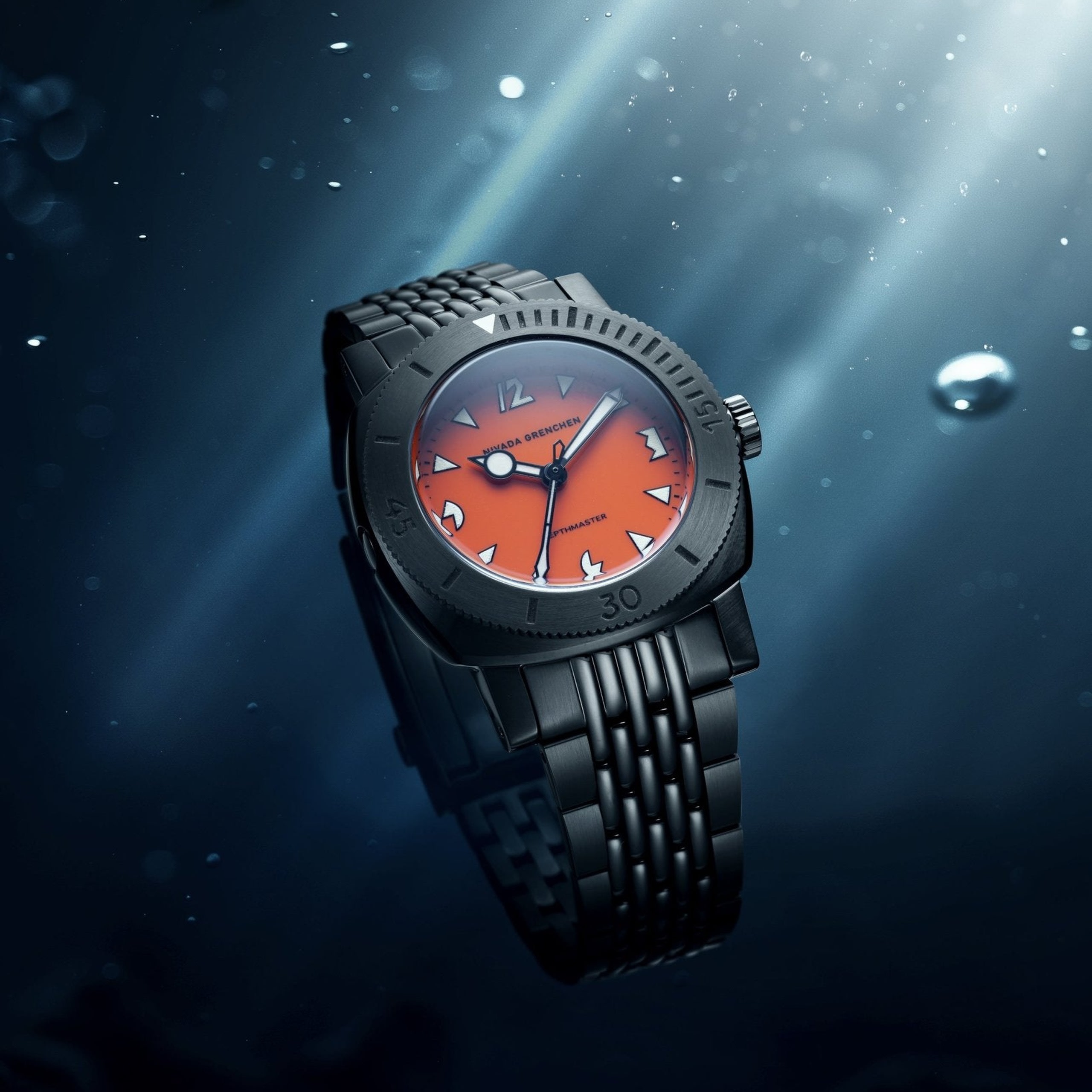Nivada Depthmaster Black Pumpkin - Black Rubber