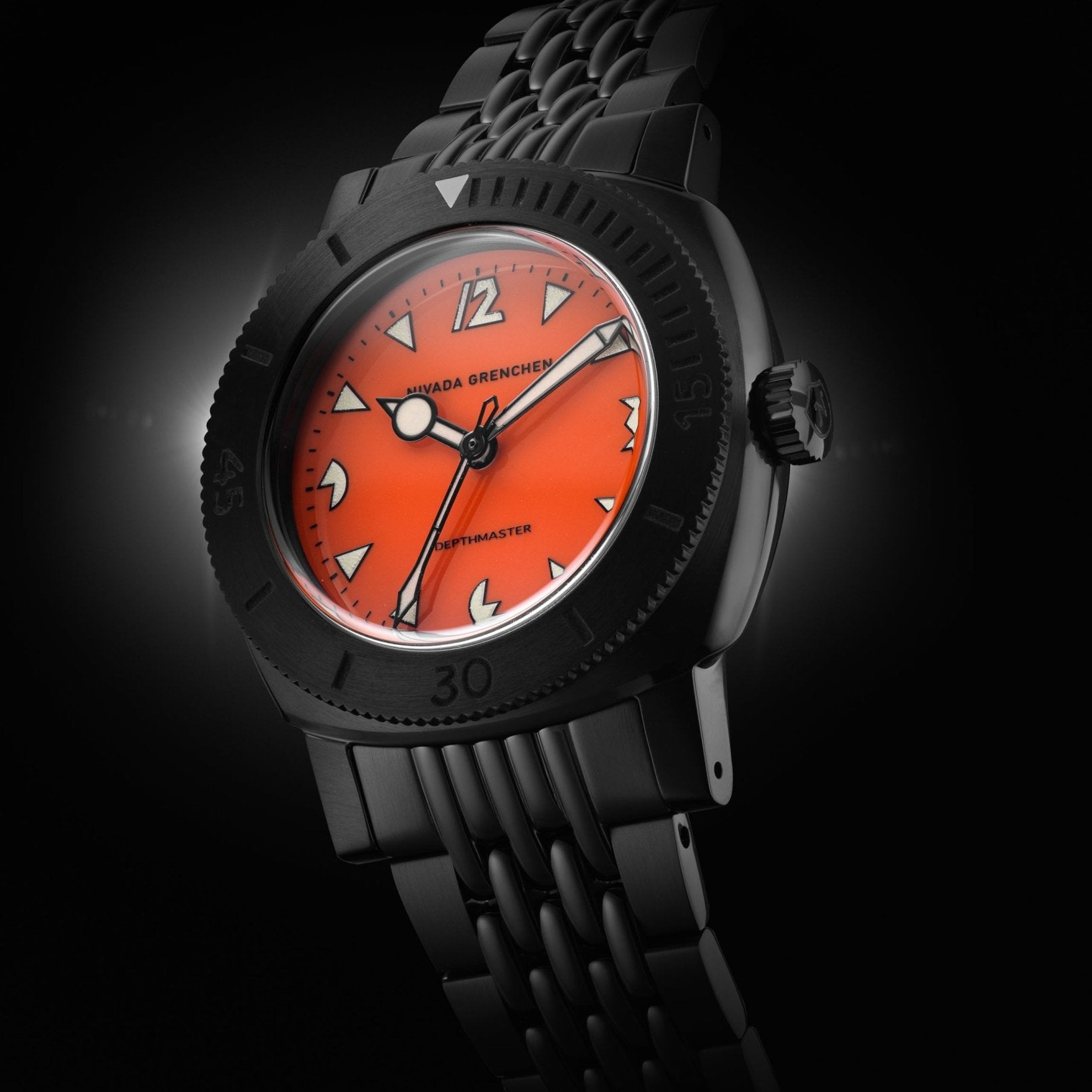 Nivada Depthmaster Black Pumpkin - Black Rubber