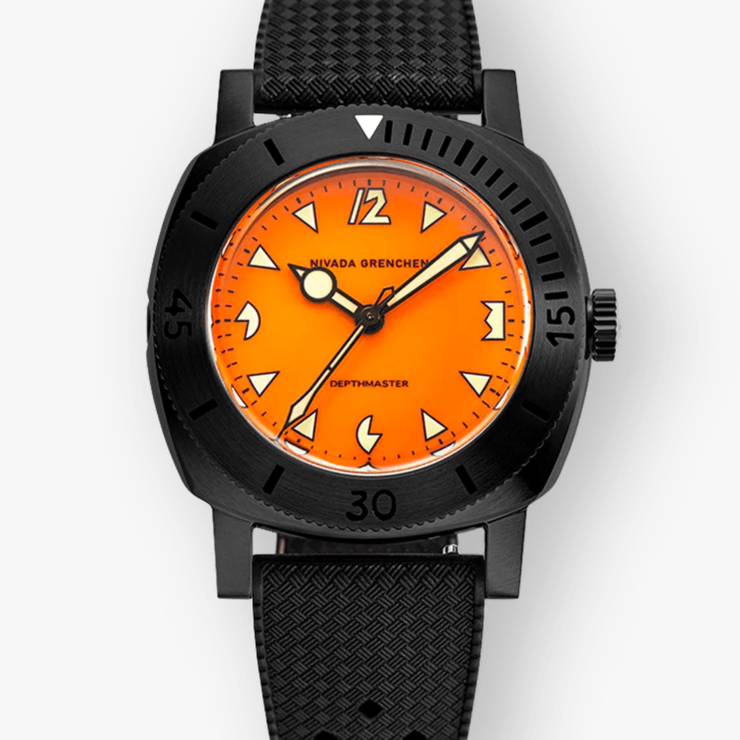 Nivada Depthmaster Black Pumpkin - Black Rubber
