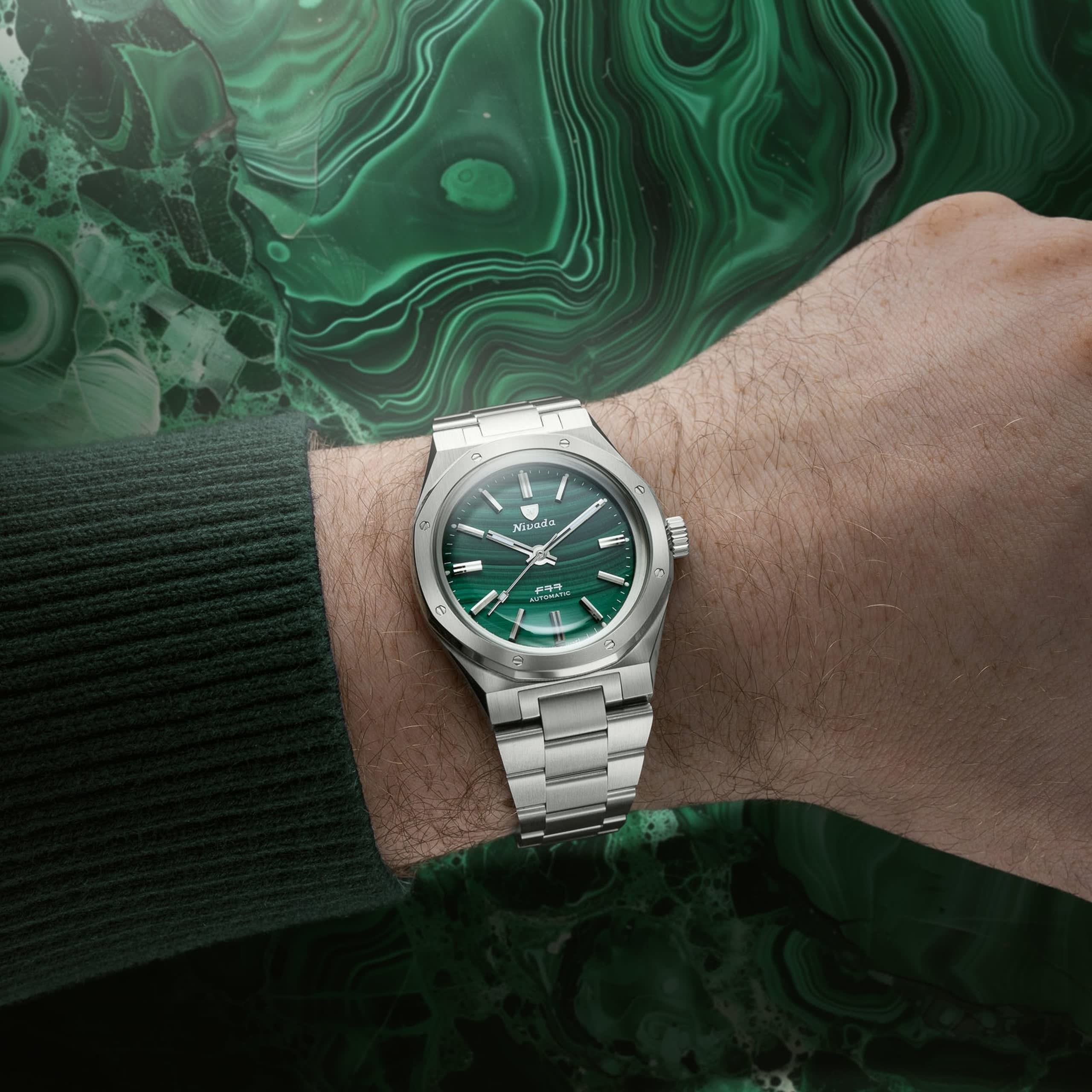 Nivada F77 Sst Malachite MK1 - 37mm - Bracelet