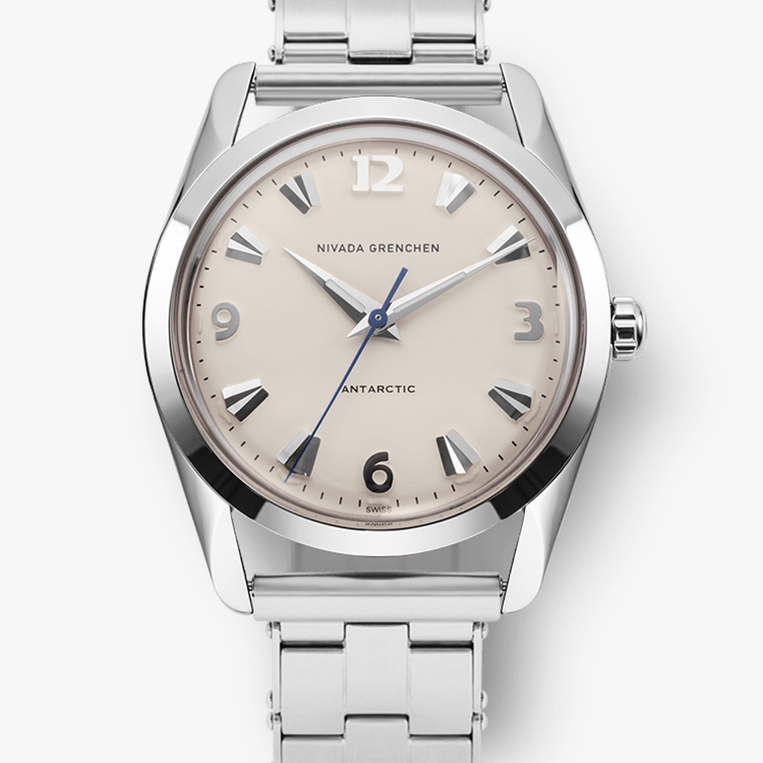 Nivada Antarctic Eggshell White Luminova - 35mm - Brown Racing strap