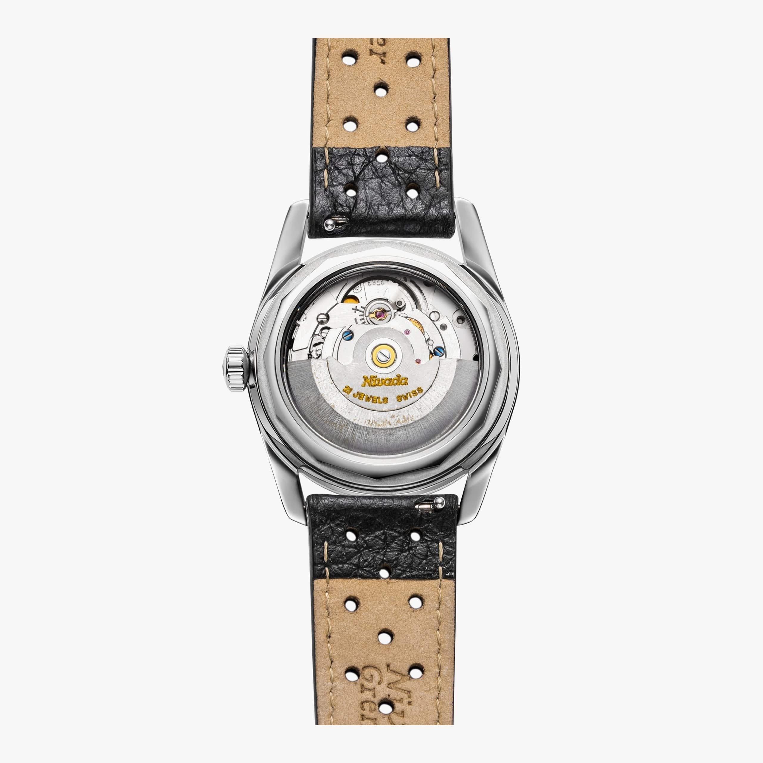 Nivada Antarctic Glacier Vintage 35mm - Black Leather