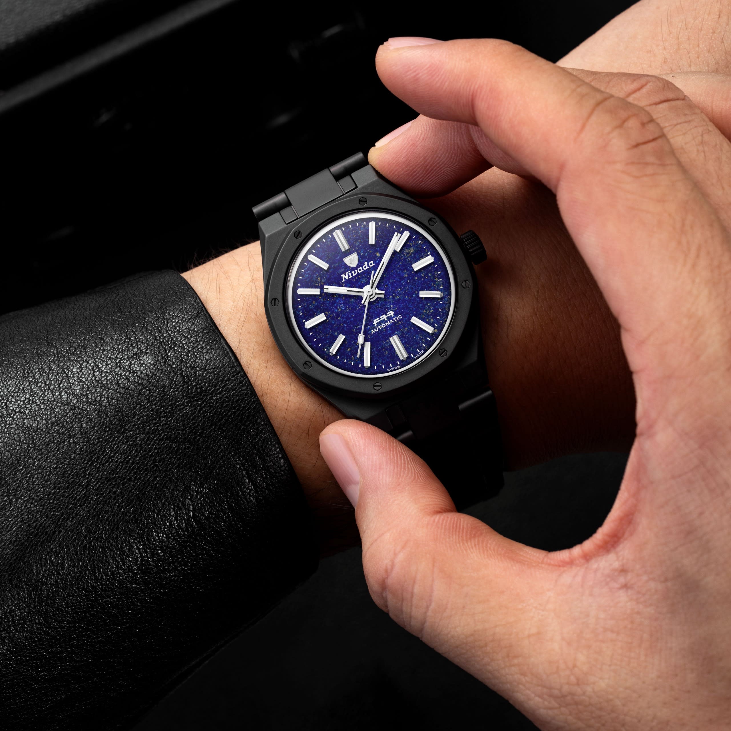 Nivada F77 Black Ceramic Lapis Lazuli MK1 - 37mm