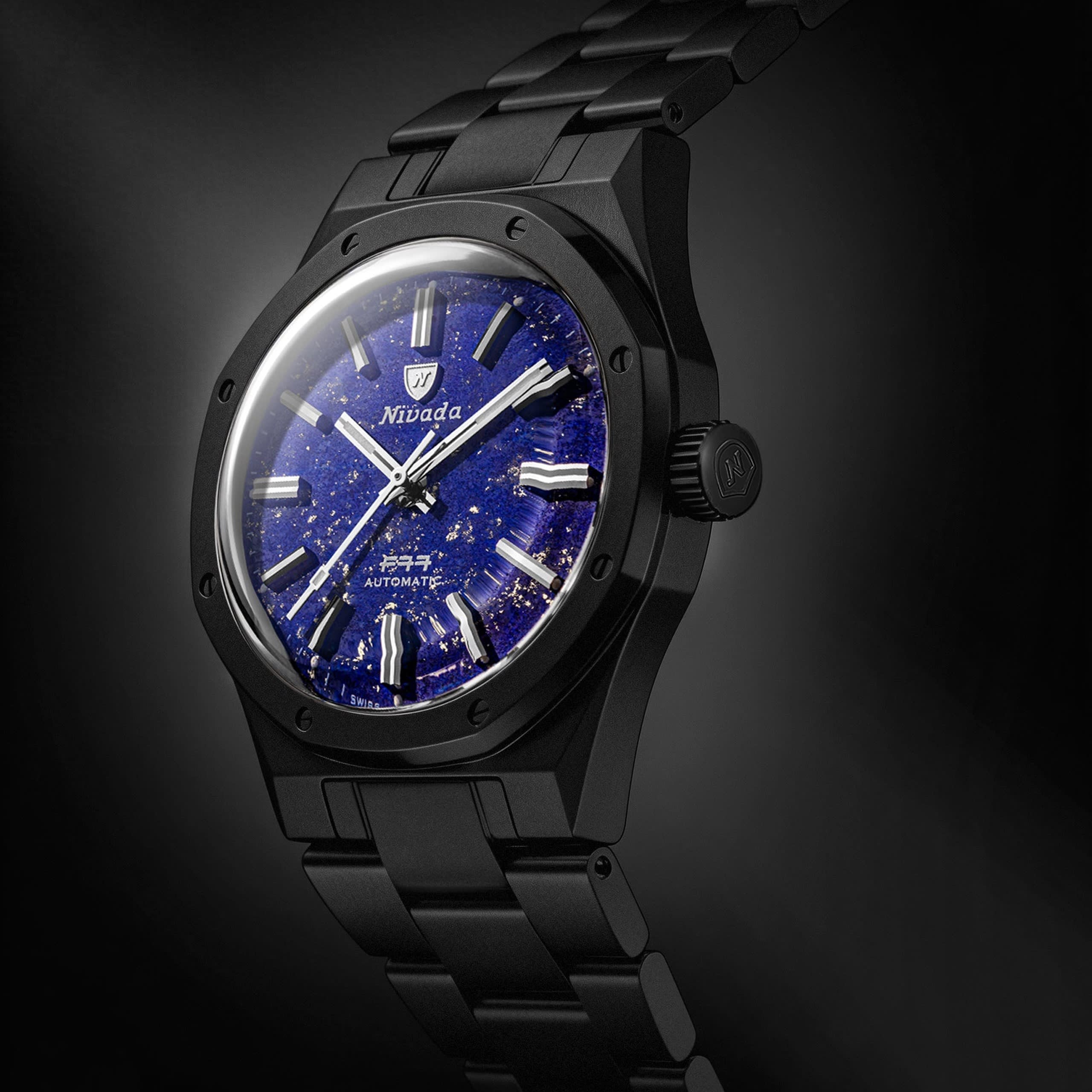 Nivada F77 Black Ceramic Lapis Lazuli MK1 - 37mm