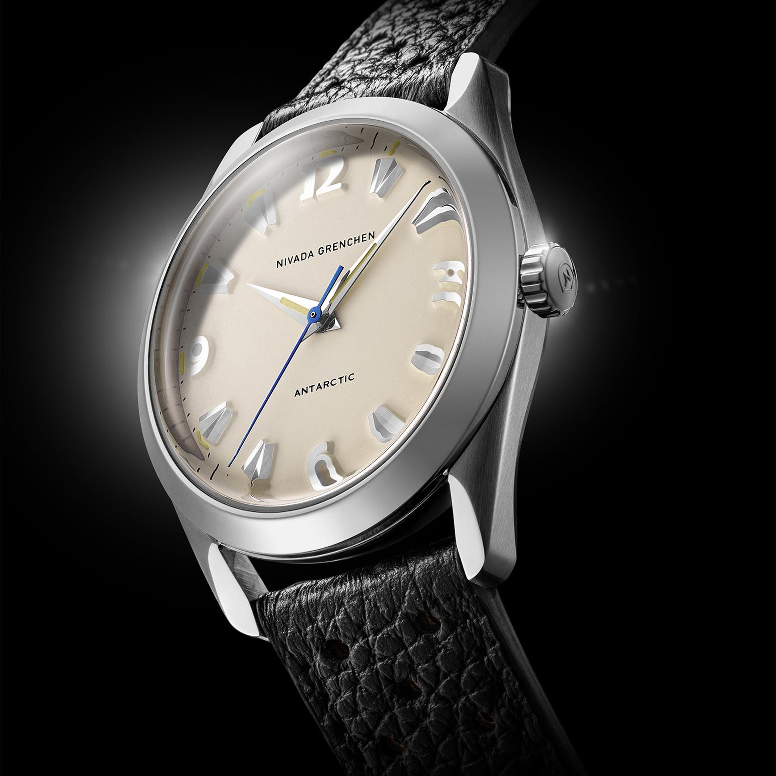 Nivada Antarctic Eggshell Beige Luminova - 35mm - Brown Racing Strap