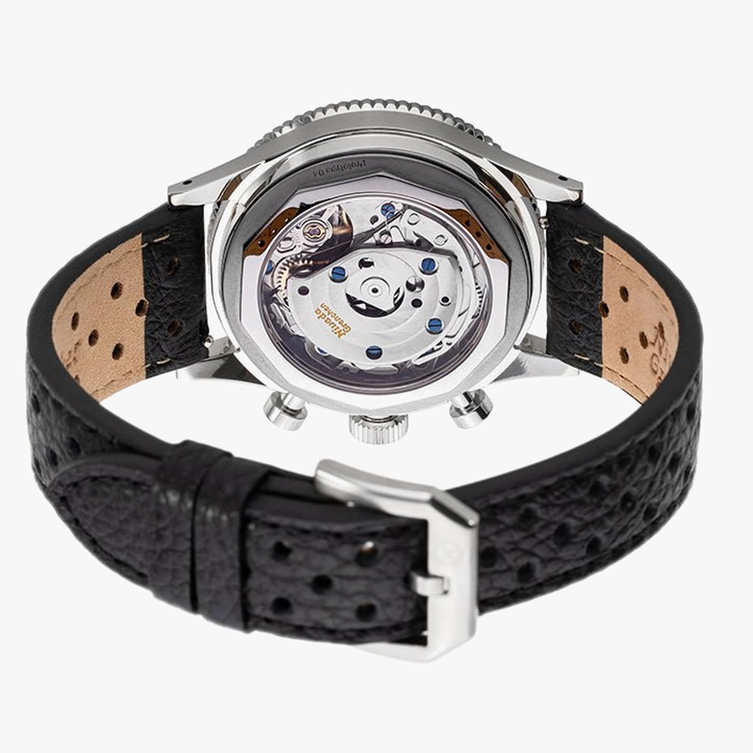 Nivada Broad Arrow « Tropical Dial » INTER.BEZEL - Manual - Black leather