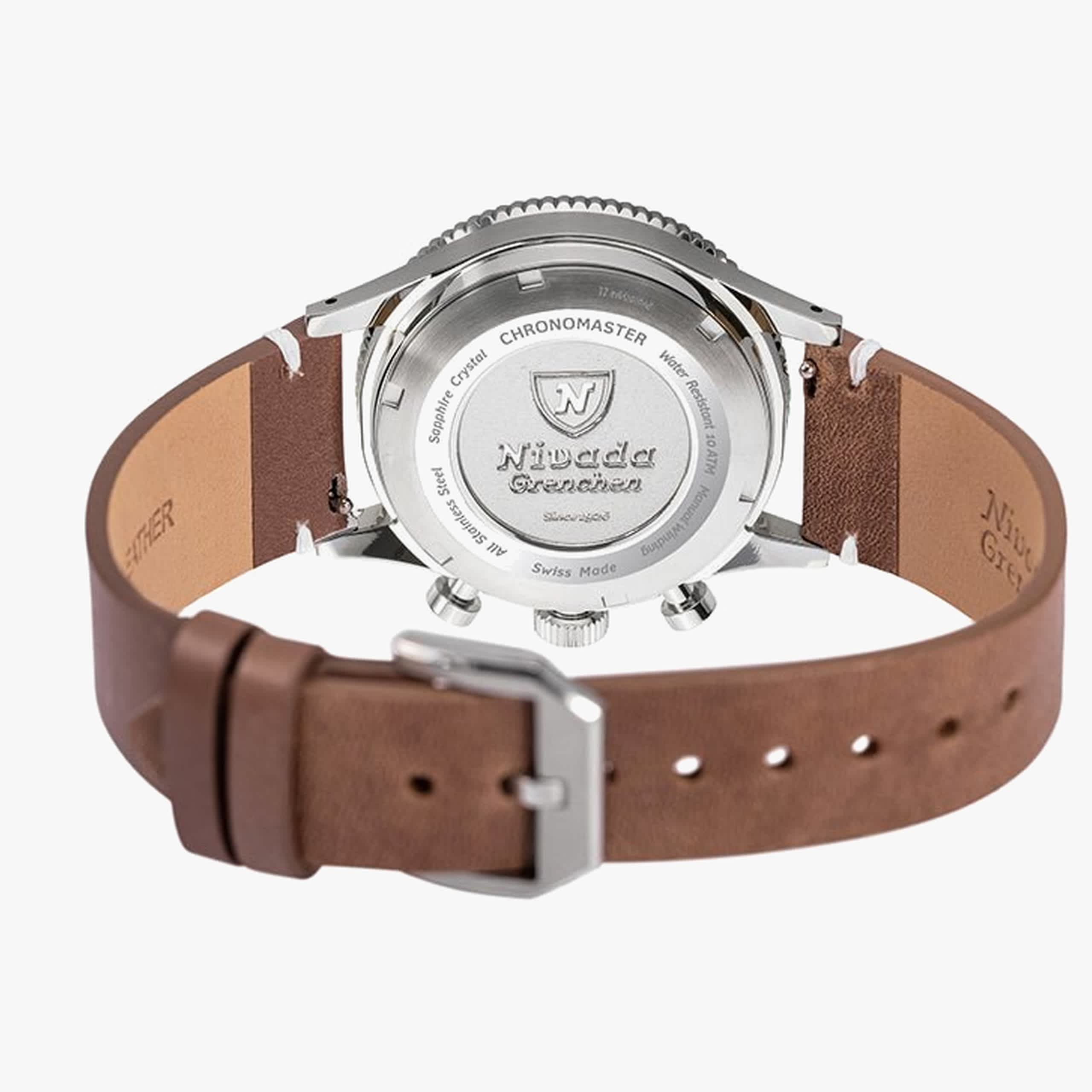 Nivada Broad Arrow INTER.BEZEL - Manual - Black leather