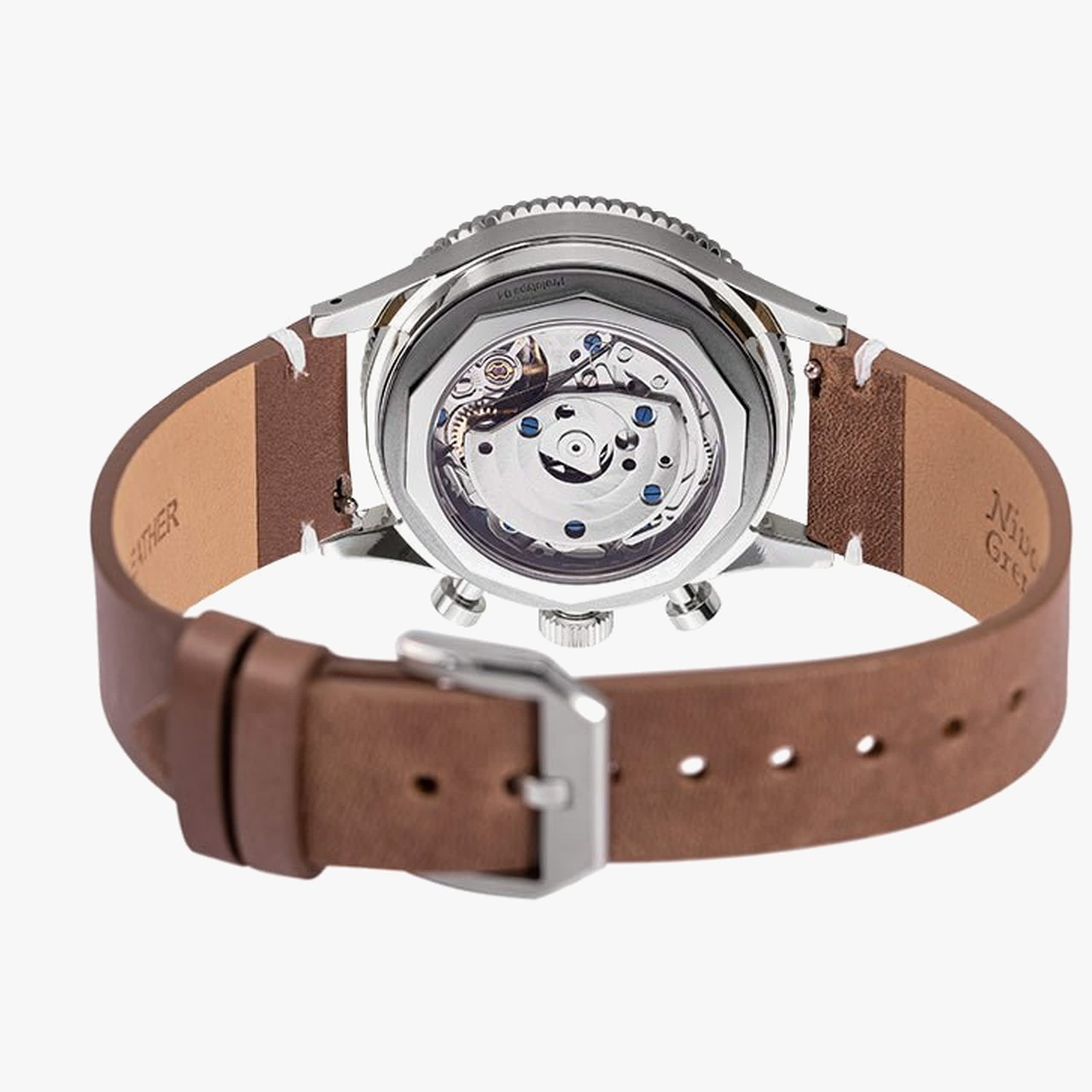 Nivada Broad Arrow INTER.BEZEL - Manual - Black leather