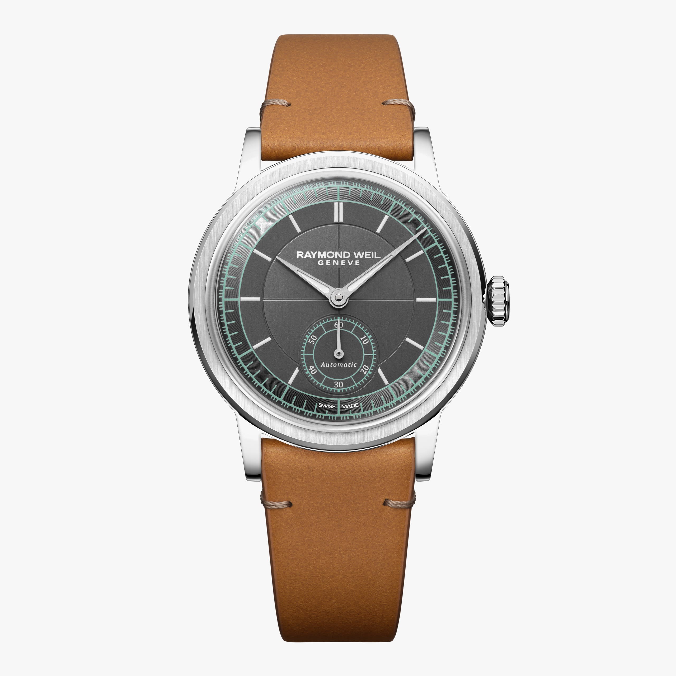 Raymond Weil Millesime Automatic Small Seconds Menthol Minute Track Watch