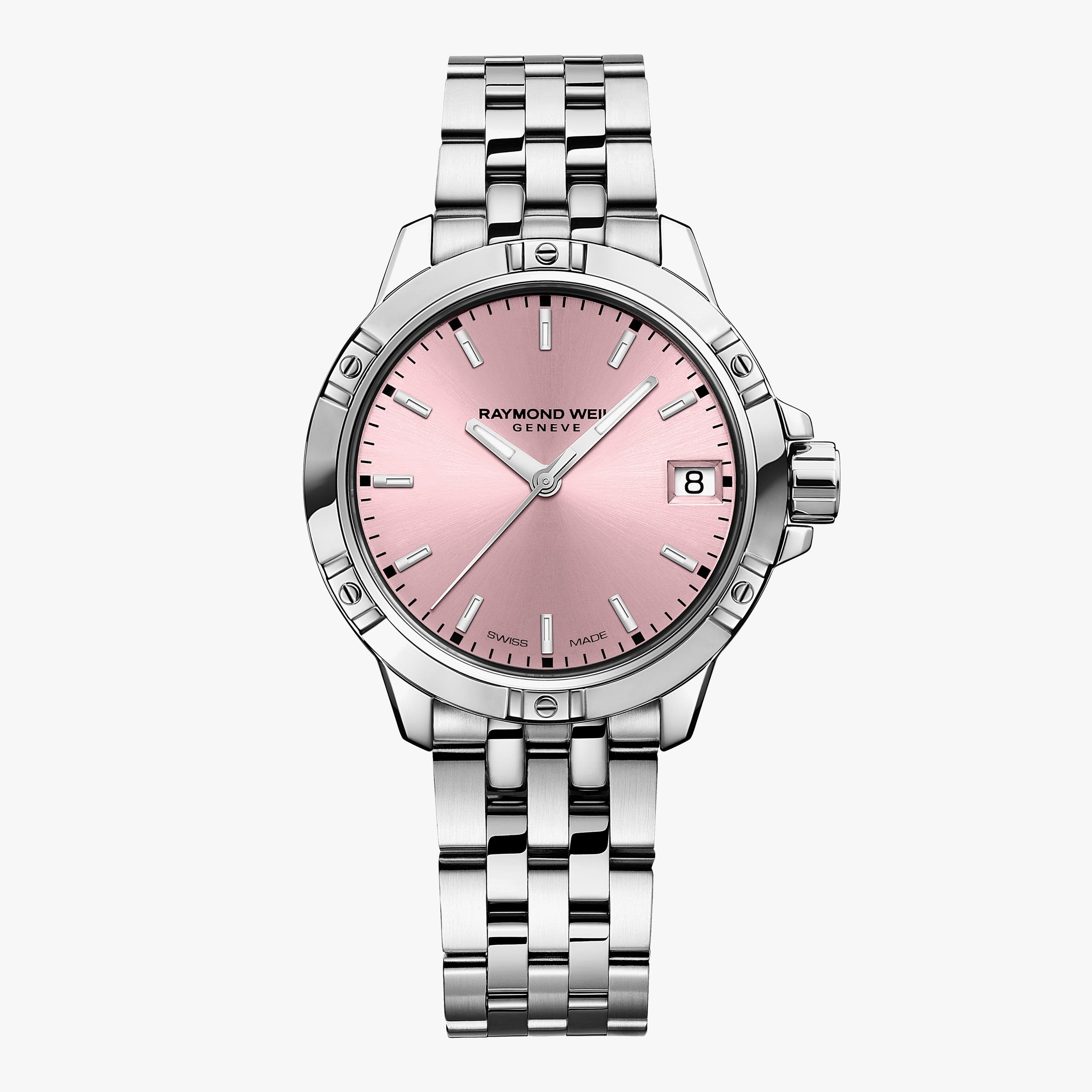 Raymond Weil Tango Classic Ladies Quartz Pink Dial Steel Date Watch