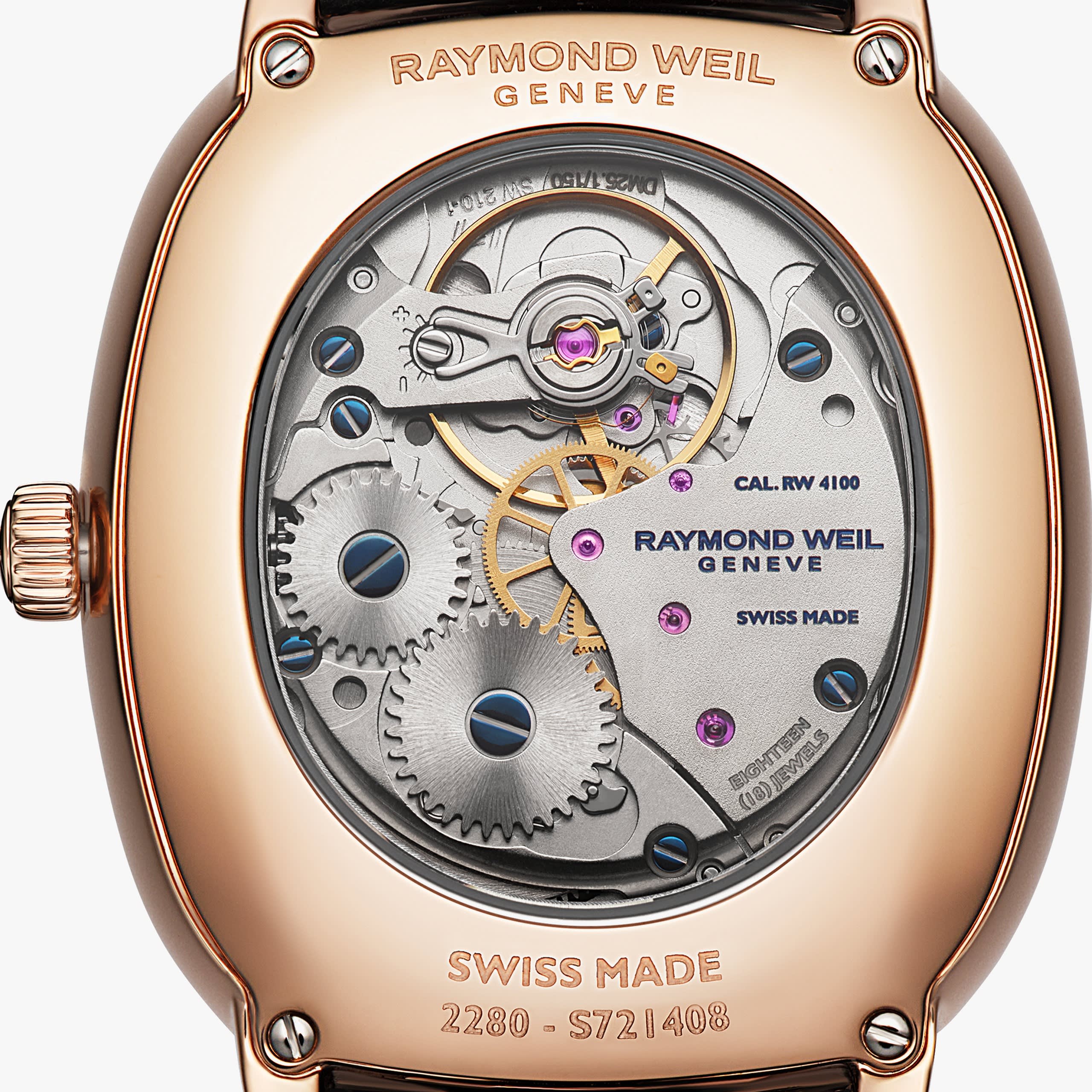 Raymond Weil Toccata Heritage Red Grape Dial Mechanical Watch, 33 x