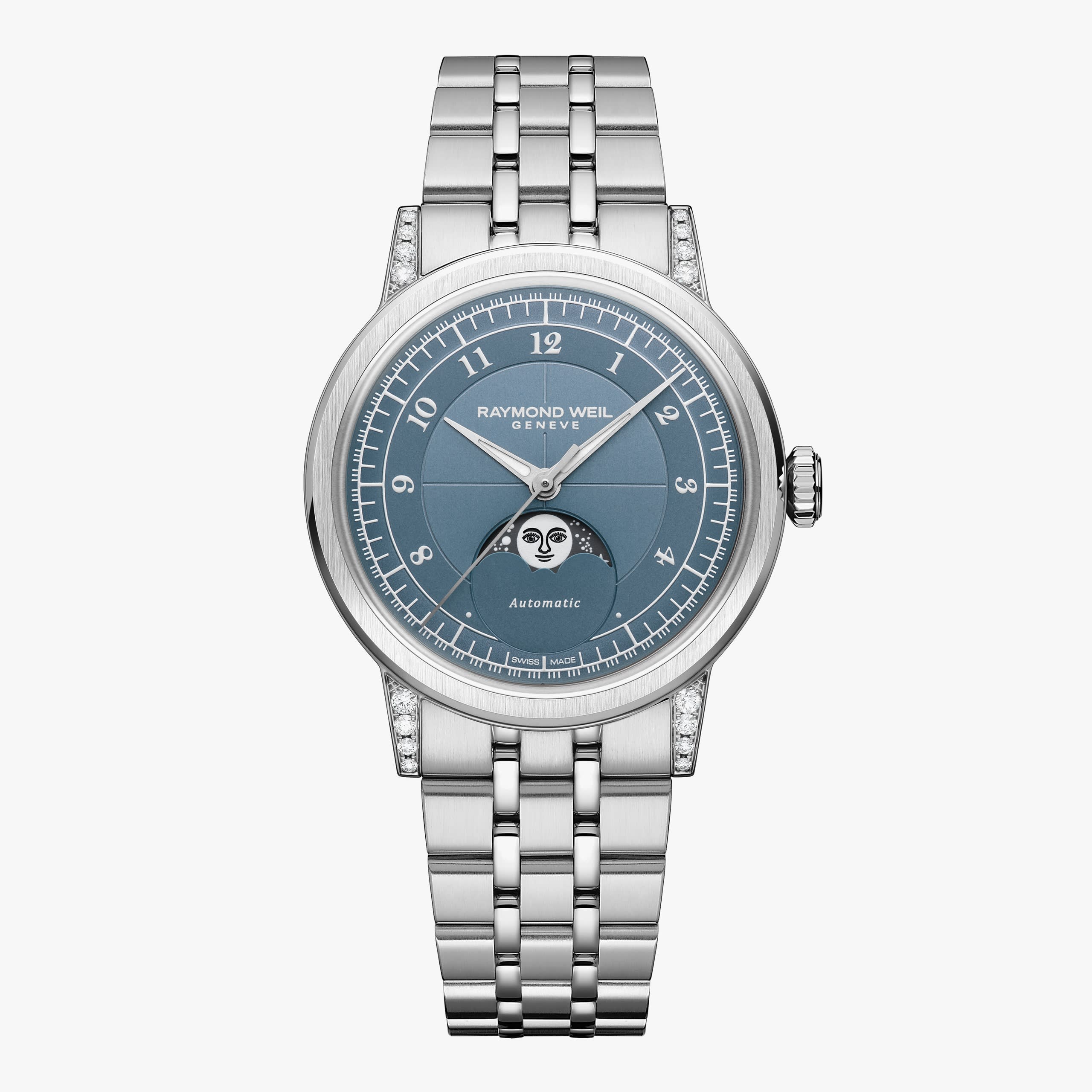 Raymond Weil Millesime Automatic Moon Phase Denim Blue Dial Watch