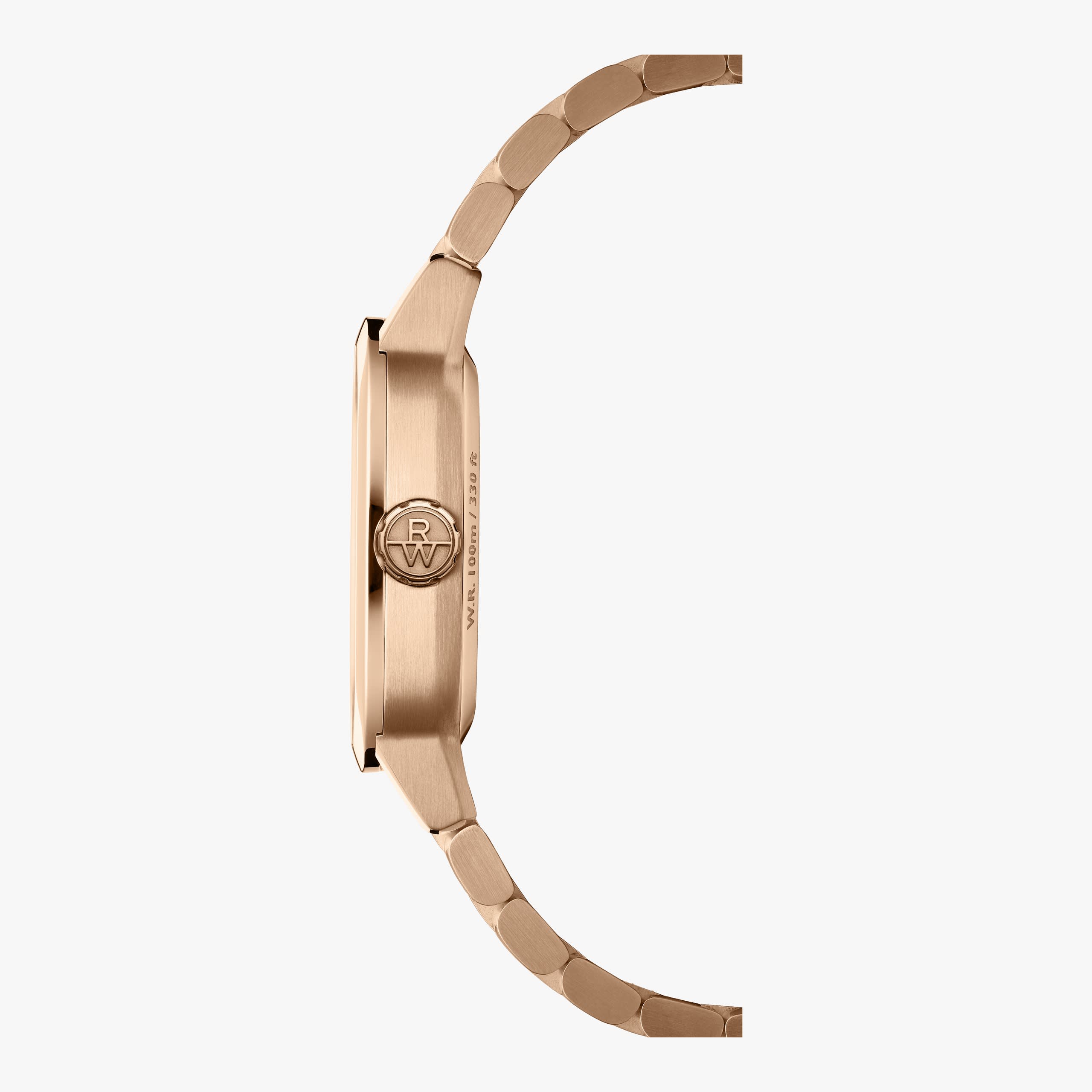 Raymond Weil Freelancer Ladies Automatic Green Dial Rose Gold Bracelet Cushion Shape Watch, 34 x