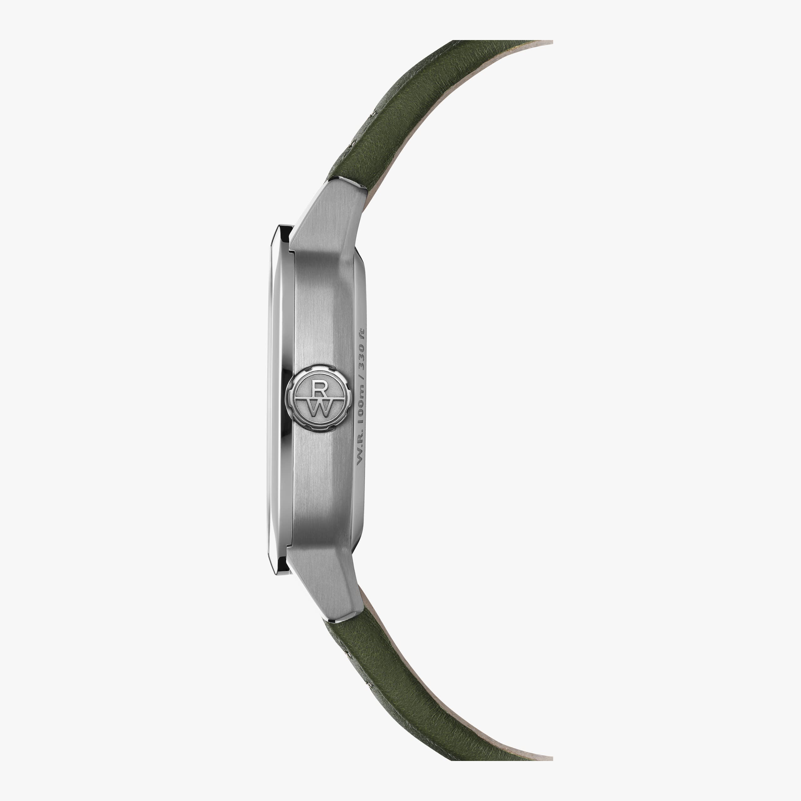 Raymond Weil Freelancer Calibre RW1212 Men's Automatic Green Leather Strap Cushion Shape Watch, 40 x
