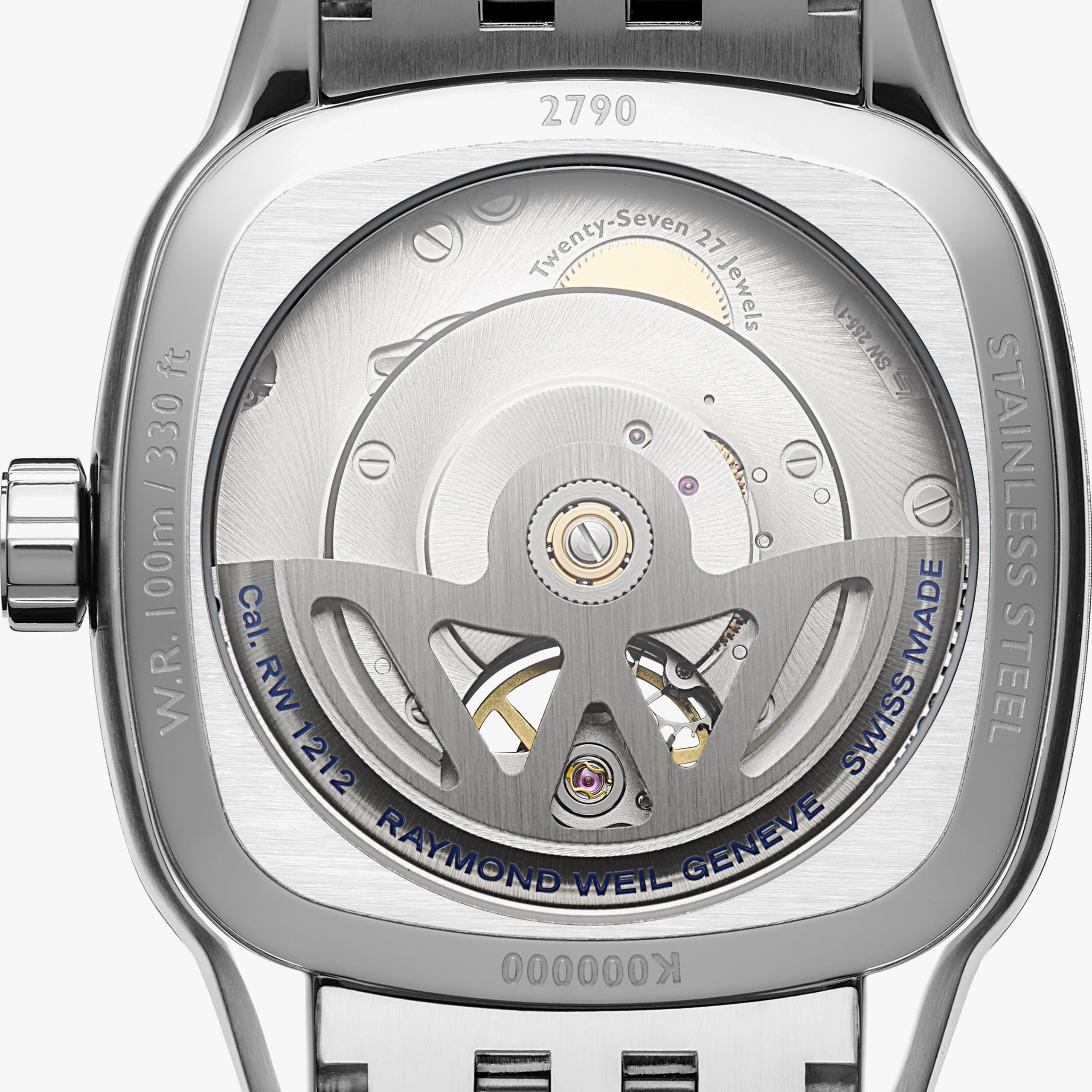 Raymond Weil Freelancer Calibre RW1212 Men's Automatic Green Steel Cushion Shape Watch, 40 x