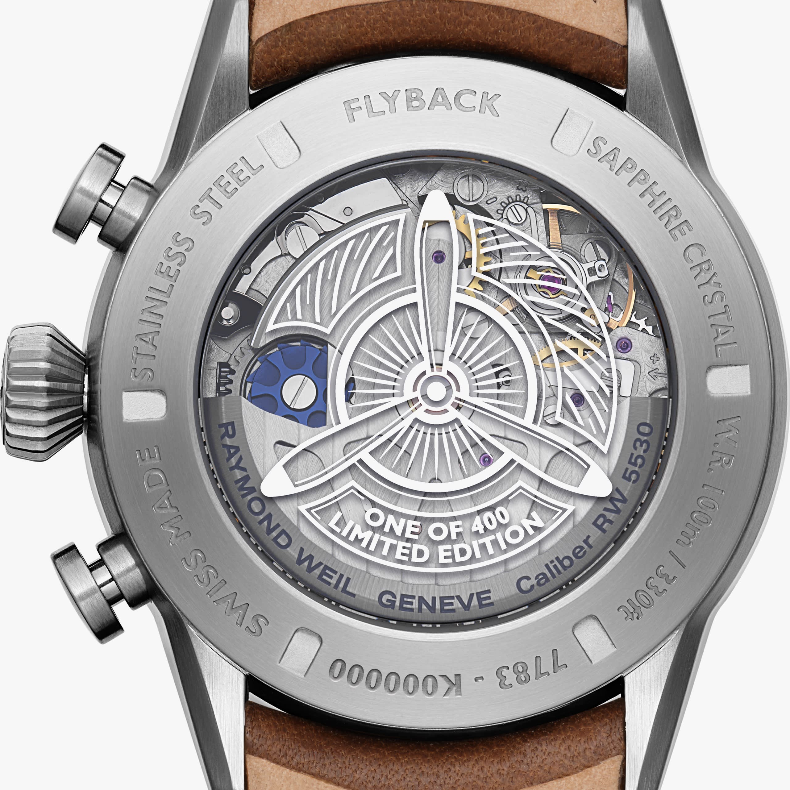 Raymond Weil Freelancer Men's Pilot Flyback Chronograph Leather Automatic Watch