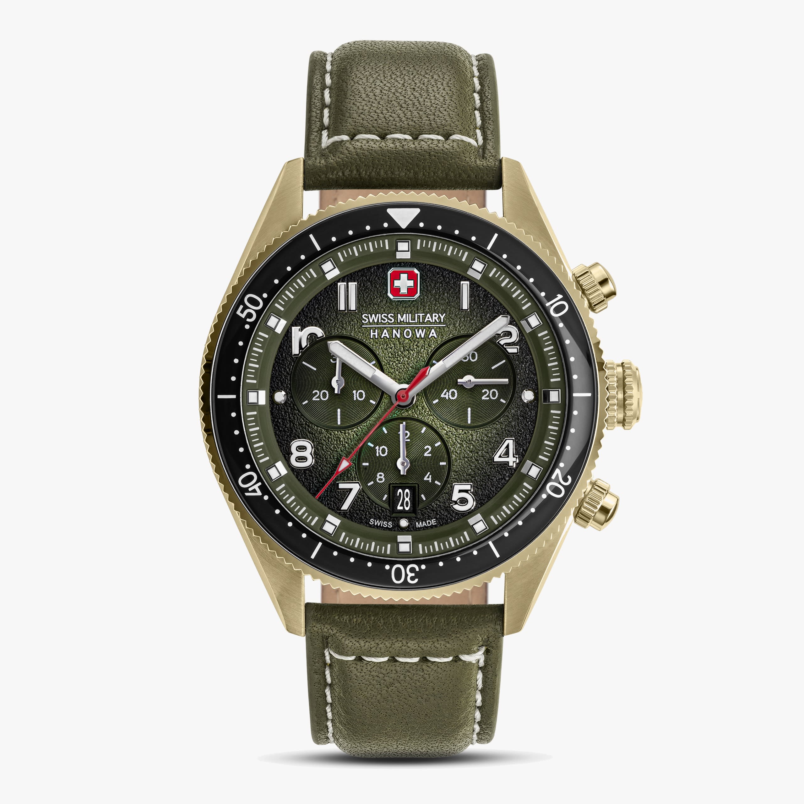 Swiss Military Hanowa Greyhound Chrono - Olive green