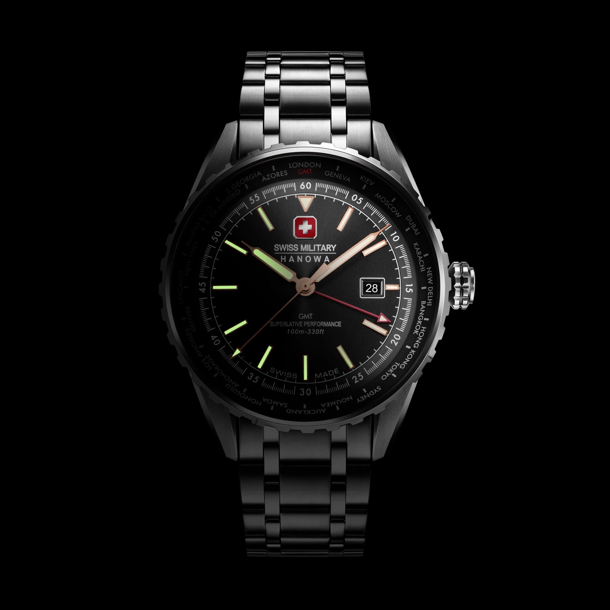 Swiss Military Hanowa Afterburn GMT - Black