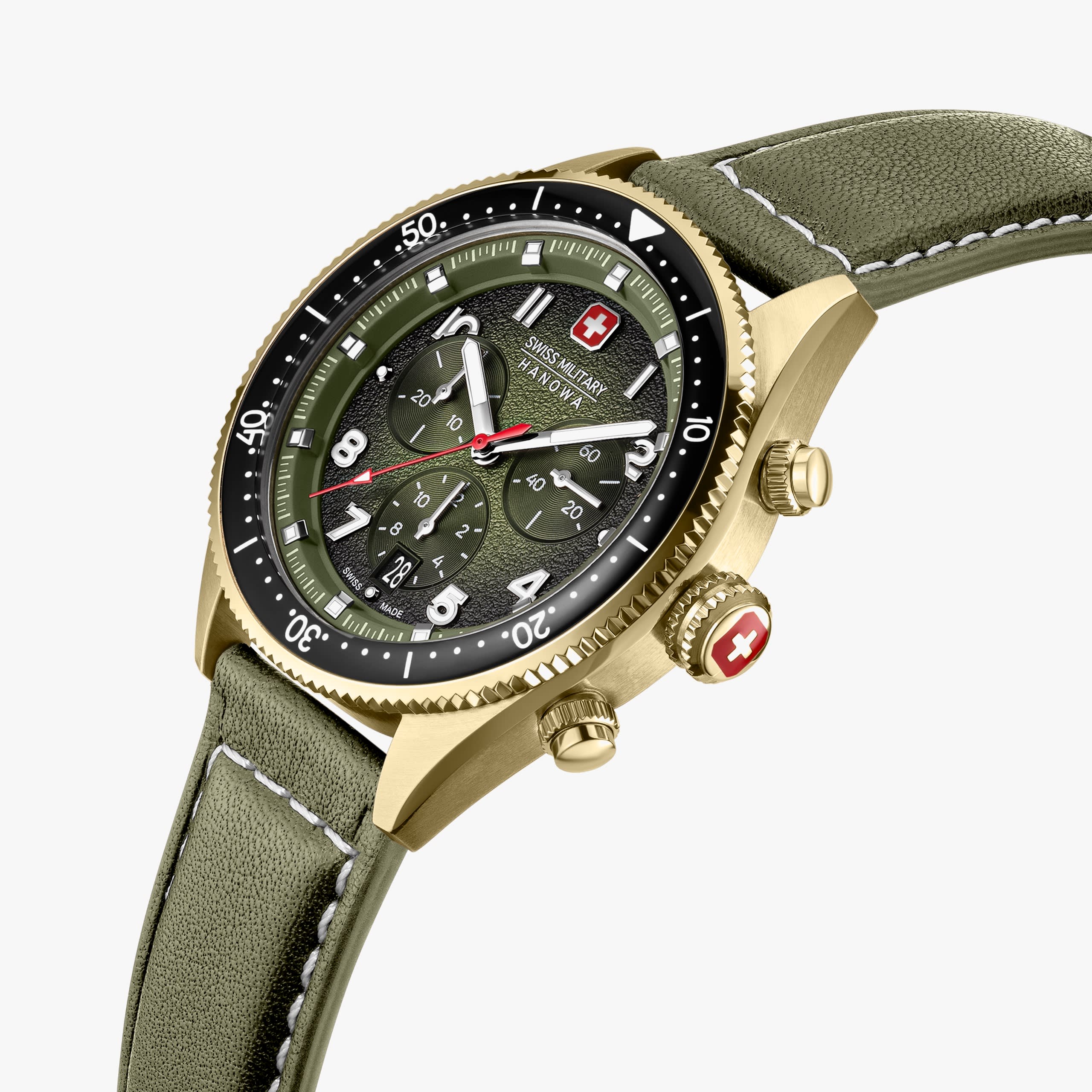 Swiss Military Hanowa Greyhound Chrono - Olive green