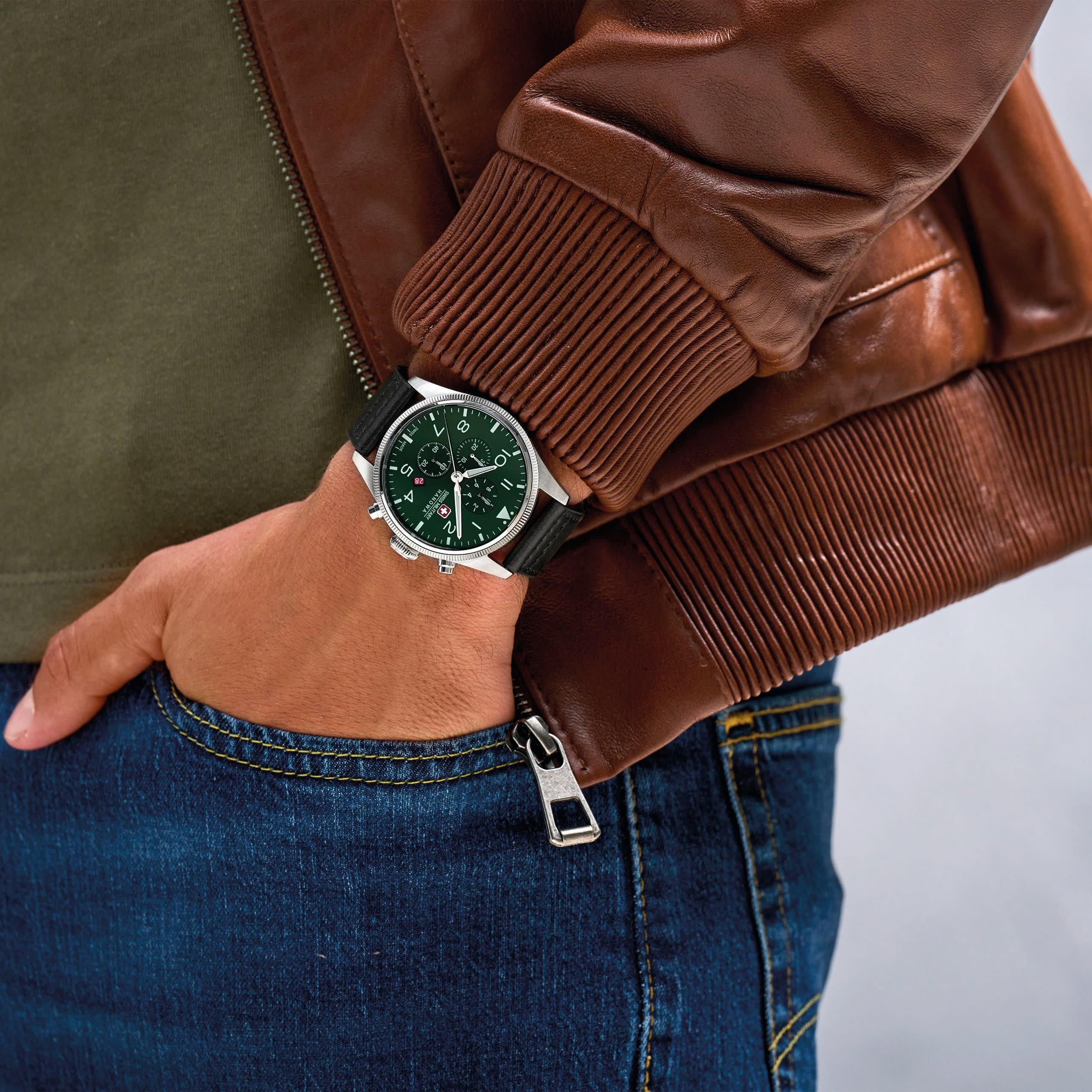 Swiss Military Hanowa Thunderbolt Chrono - Olive