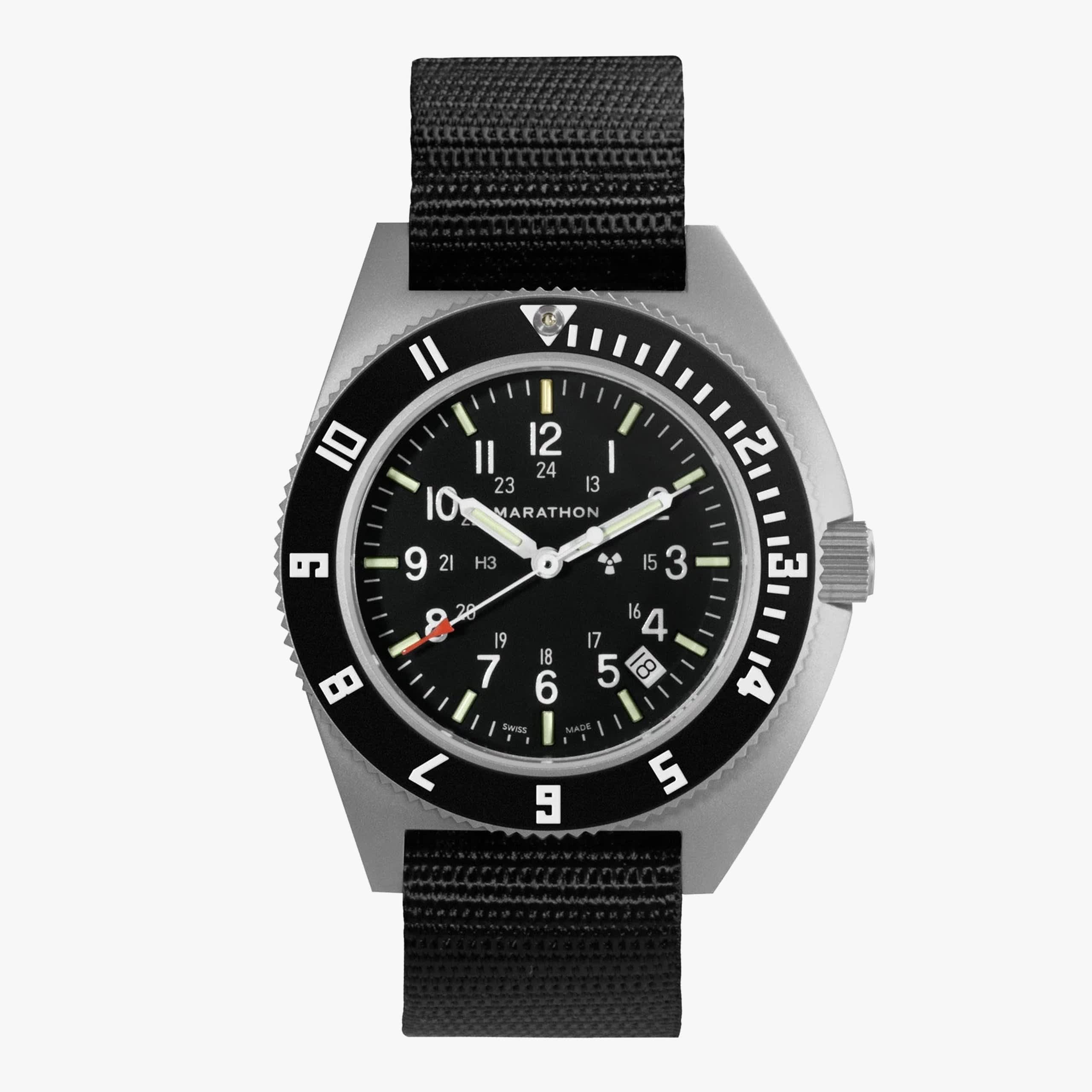 Marathon Steel Navigator w/ Date (SSNAV-D) on Ballistic Nylon
