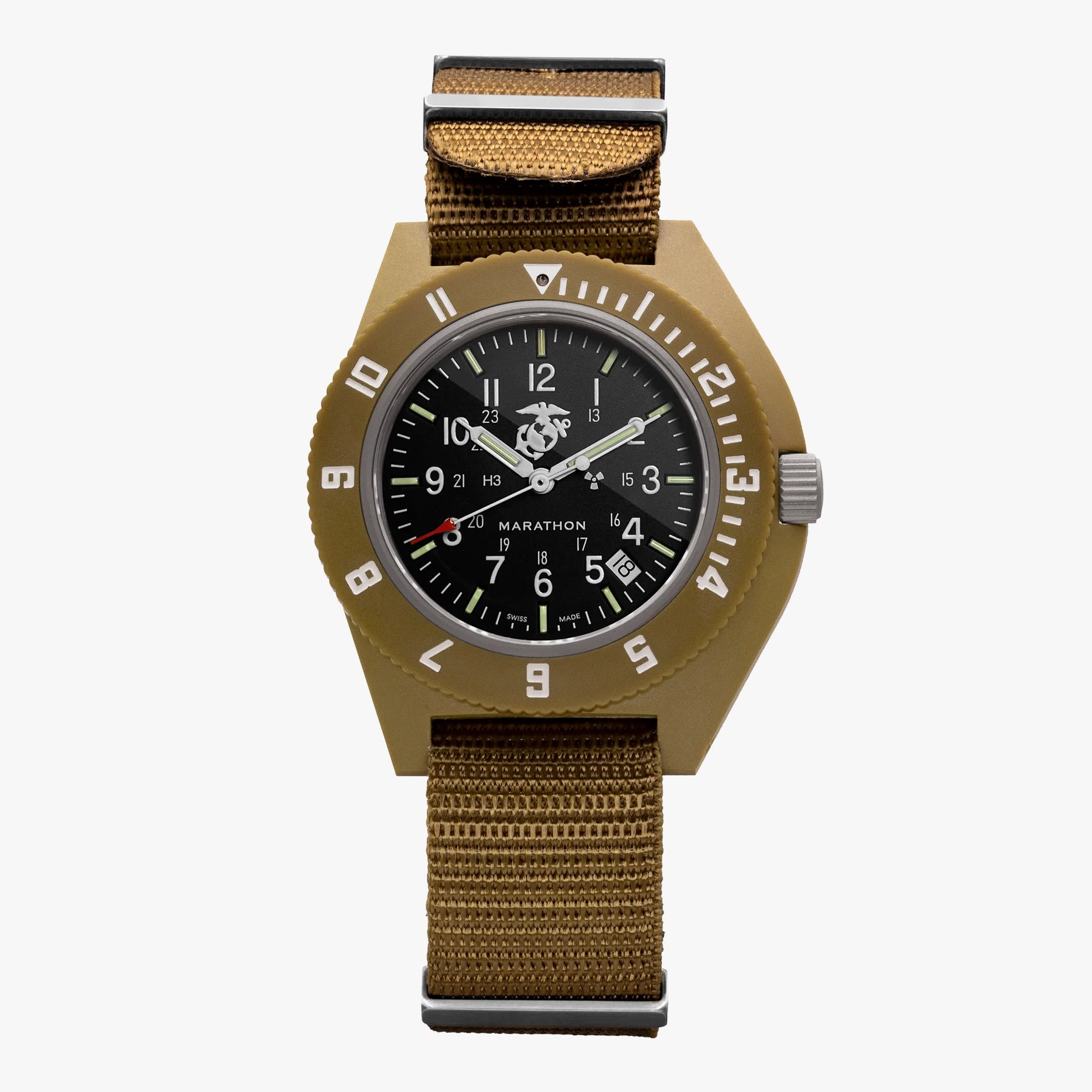 Marathon Official Usmc Desert Tan Pilot's Navigator with Date (Nylon DEFSTAN)