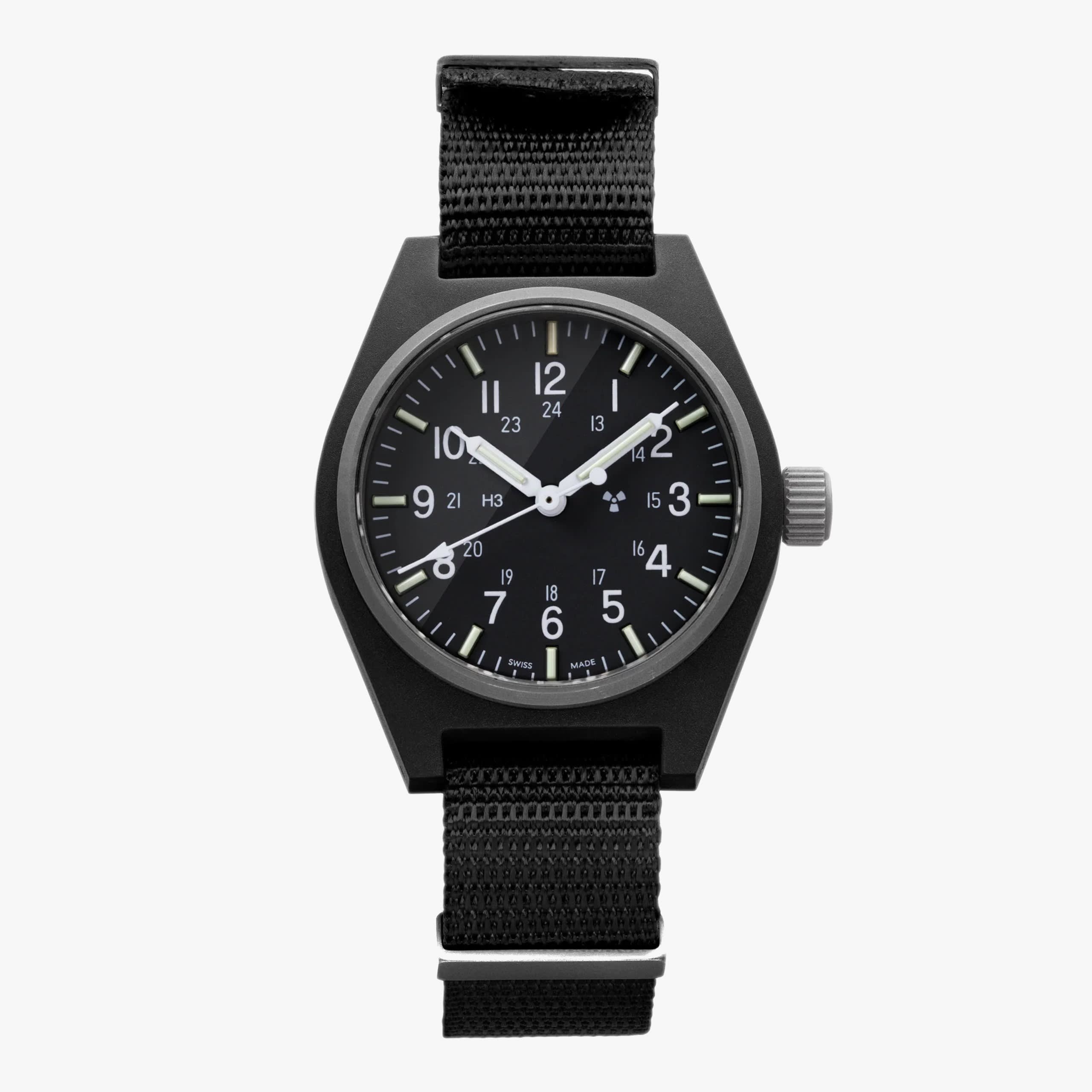 Marathon Black General Purpose Quartz (GPQ) (US Gov / Nylon DEFSTAN)