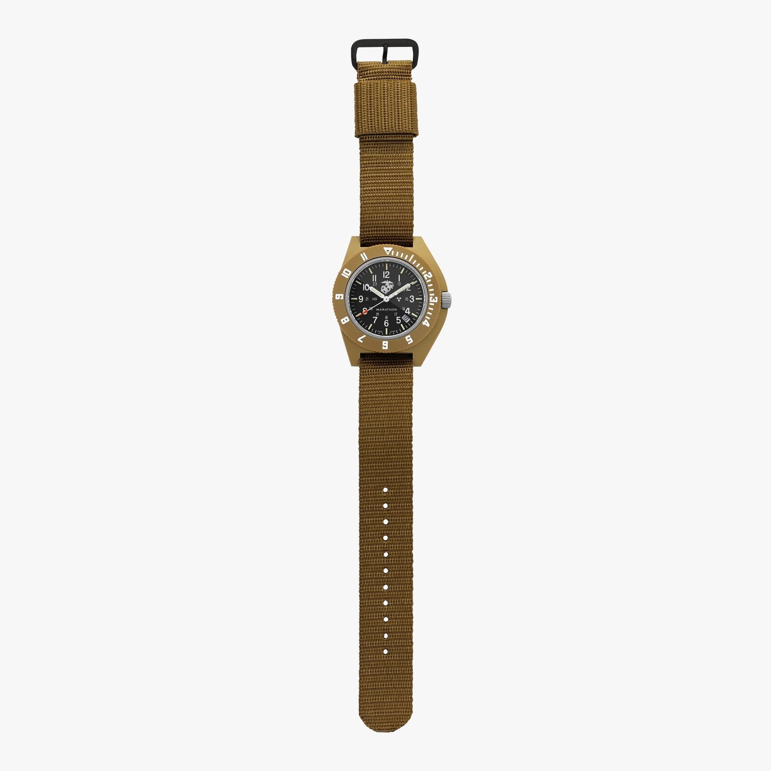 Marathon Official Usmc Desert Tan Pilot's Navigator with Date (Nylon DEFSTAN)