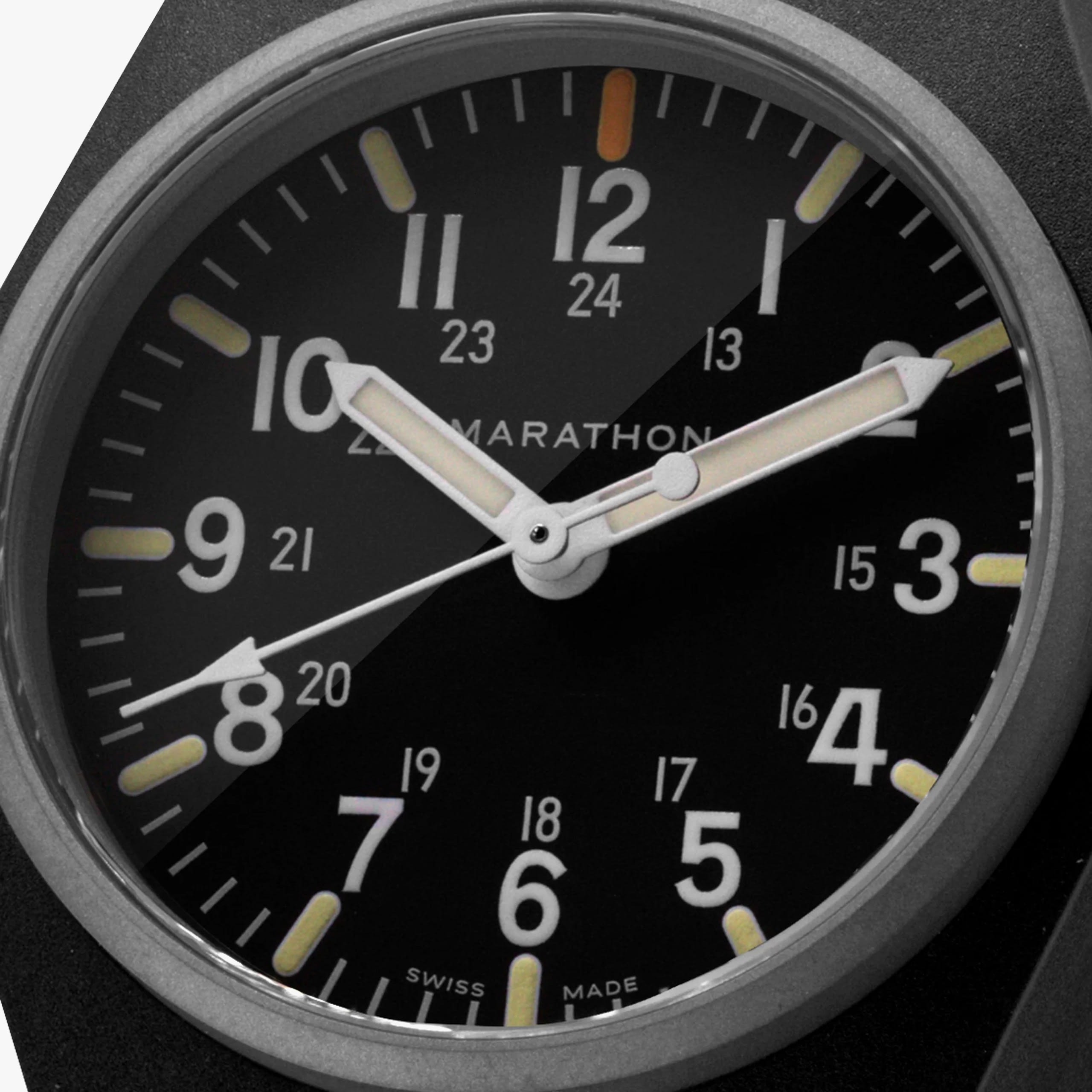 Marathon Black General Purpose Quartz with MaraGlo (GPQ) (Standard Issue / Nylon DEFSTAN)