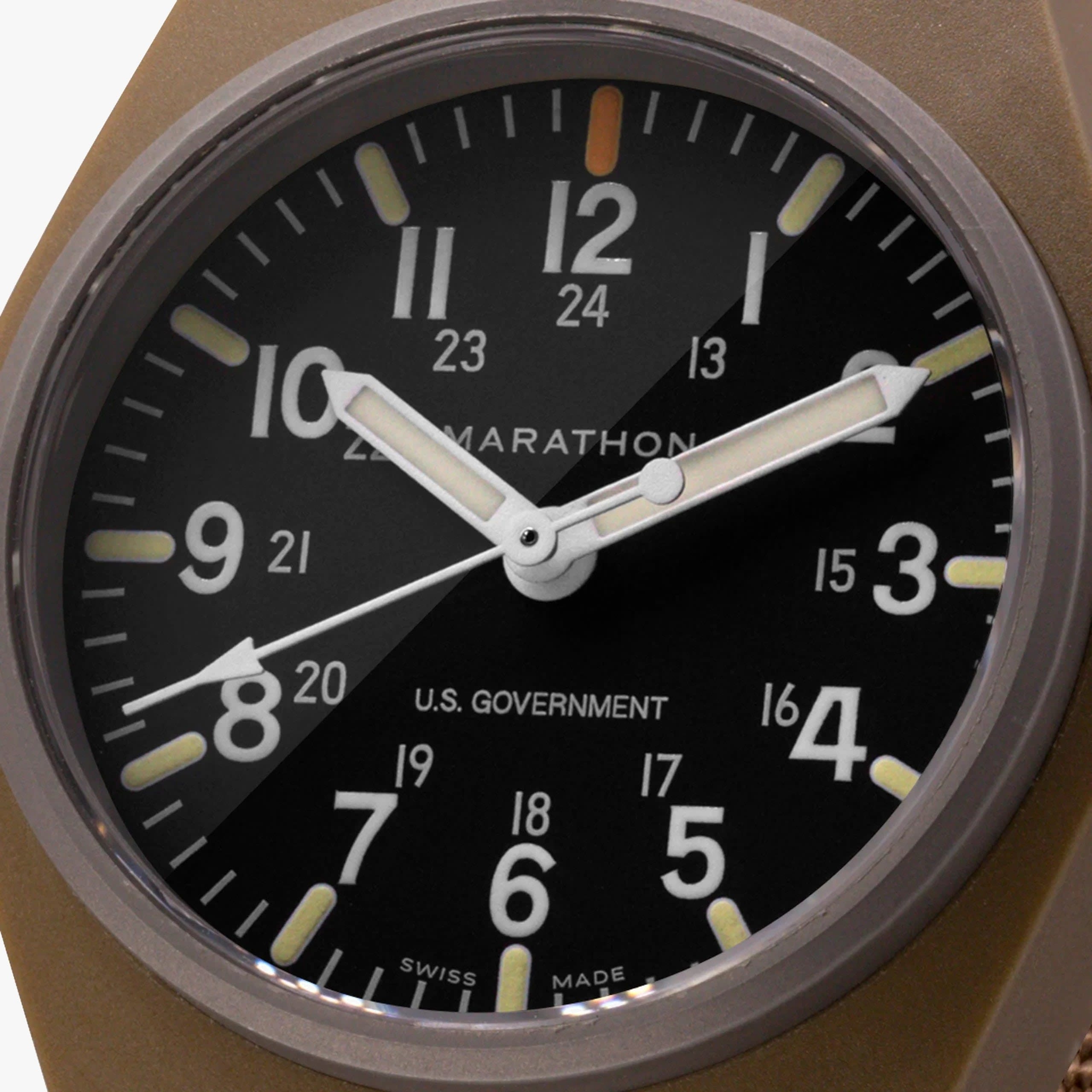 Marathon Desert Tan General Purpose Quartz with MaraGlo (GPQ) (US Gov / Ballistic Nylon)