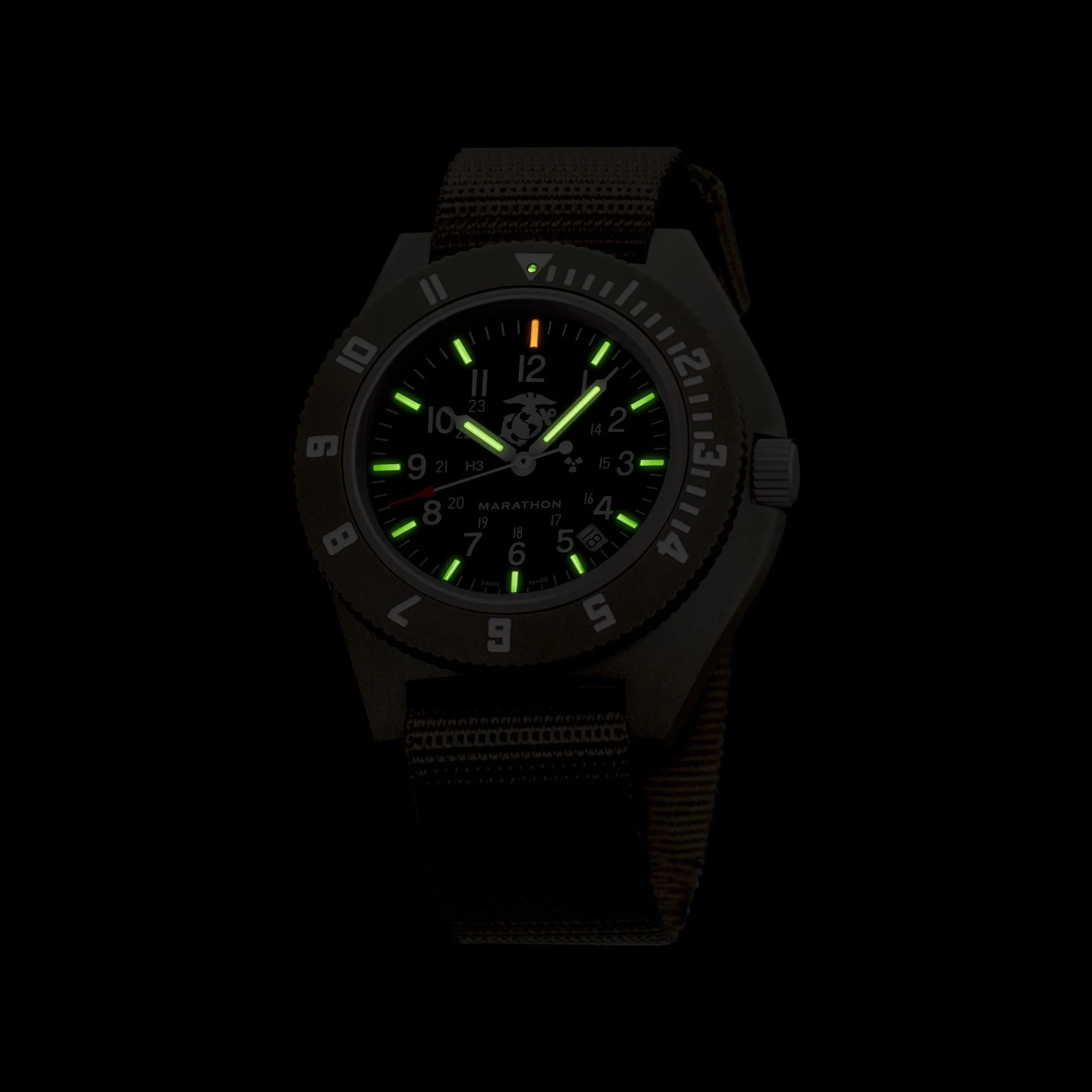 Marathon Official Usmc Sage Green Pilot's Navigator with Date (Ballistic Nylon)