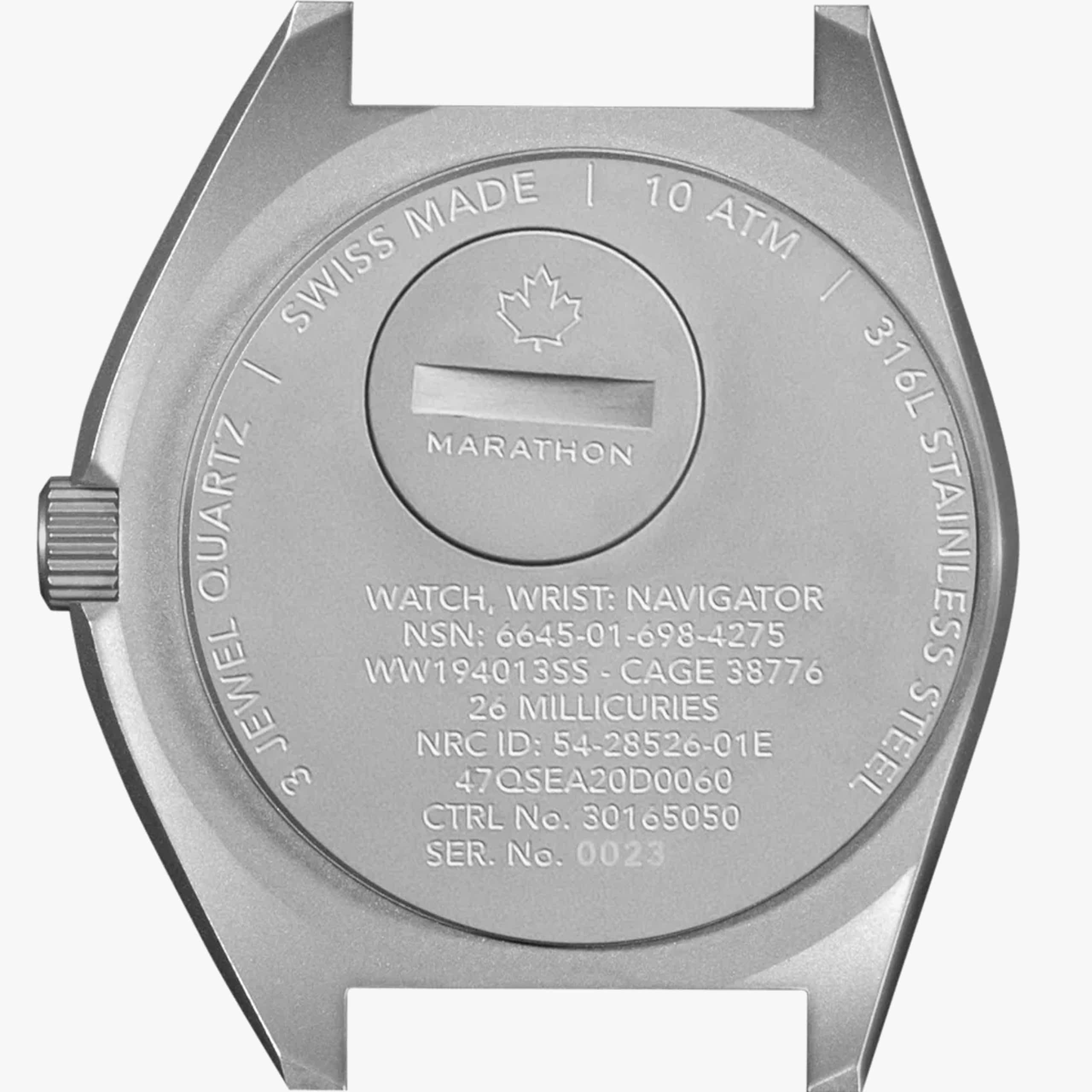 Marathon Steel Navigator w/ Date (SSNAV-D) on Ballistic Nylon