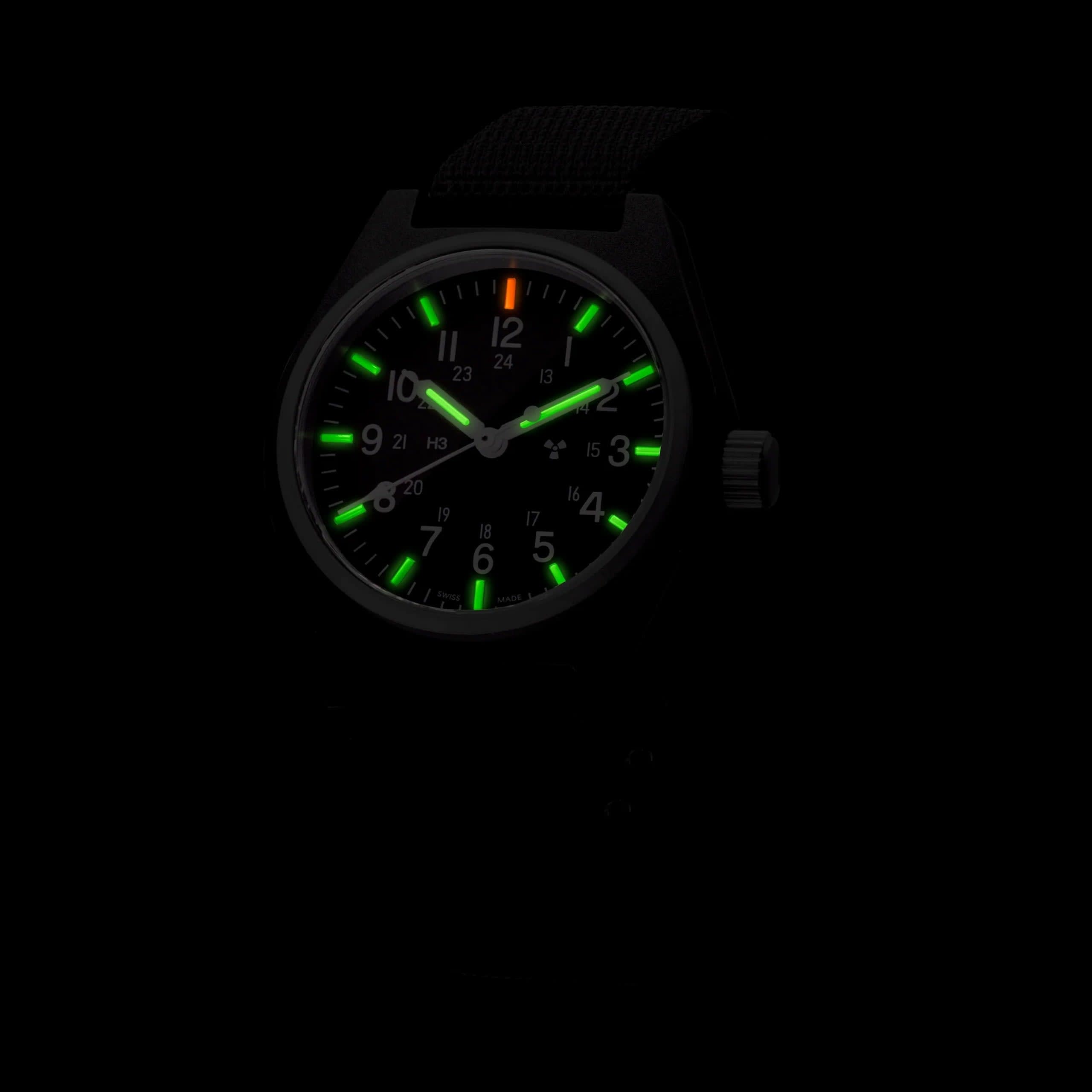 Marathon Black General Purpose Quartz (GPQ) (US Gov / Nylon DEFSTAN)