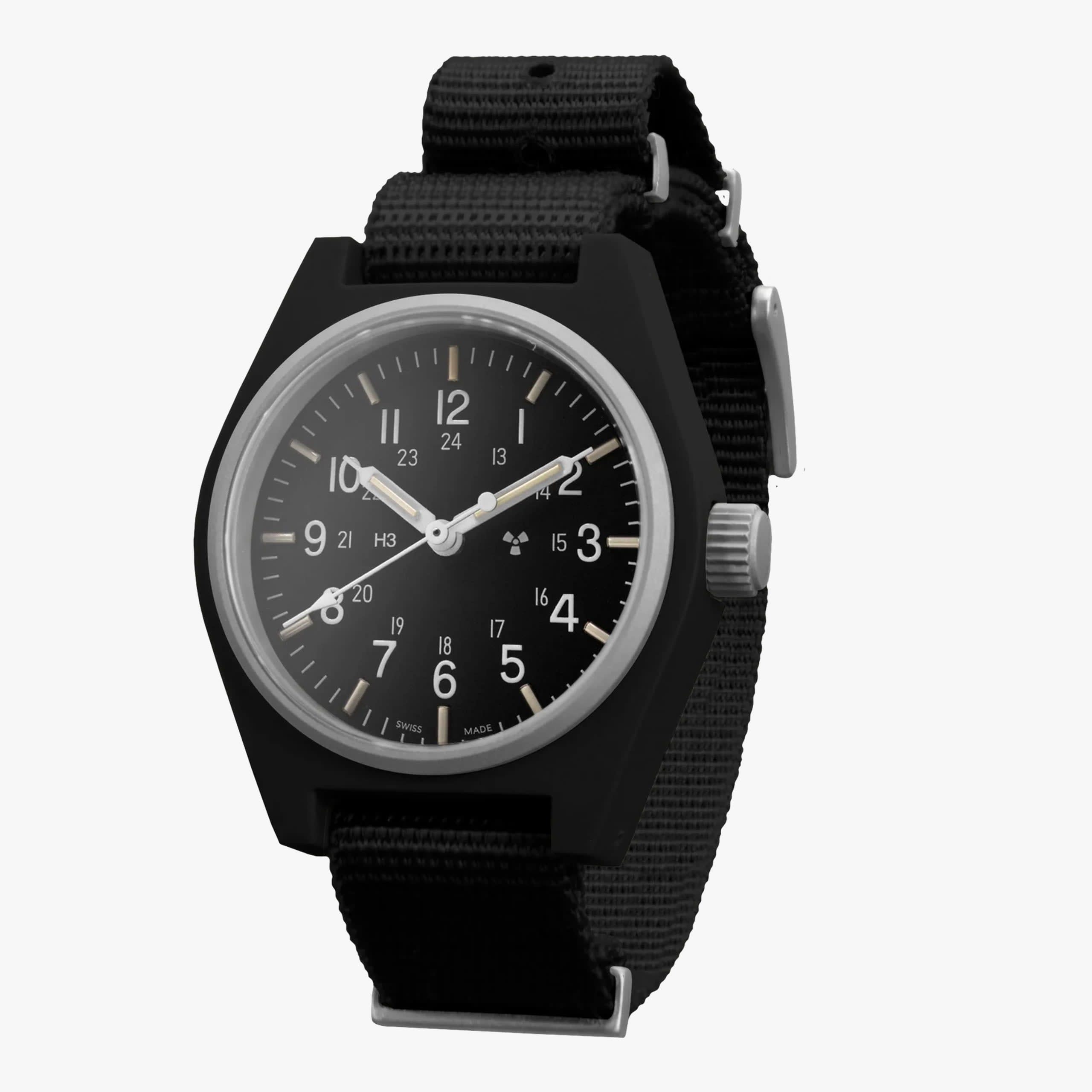 Marathon Black General Purpose Quartz (GPQ) (US Gov / Nylon DEFSTAN)