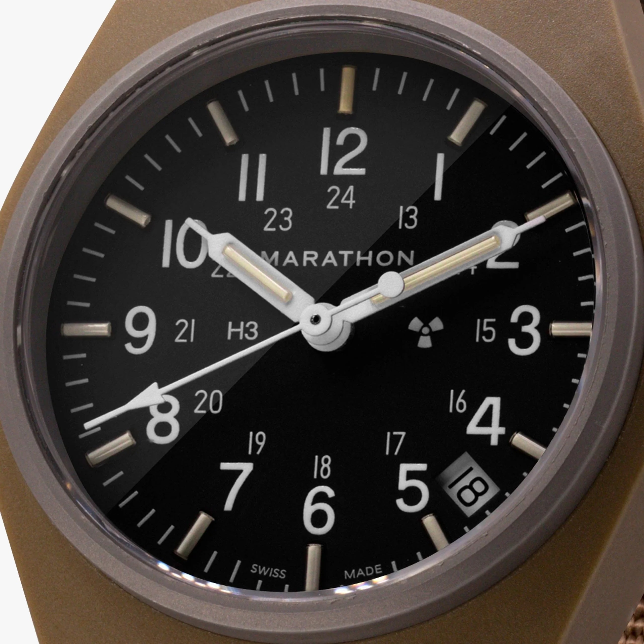 Marathon Desert Tan General Purpose Quartz with Date (GPQ) (Standard Issue / Nylon DEFSTAN)
