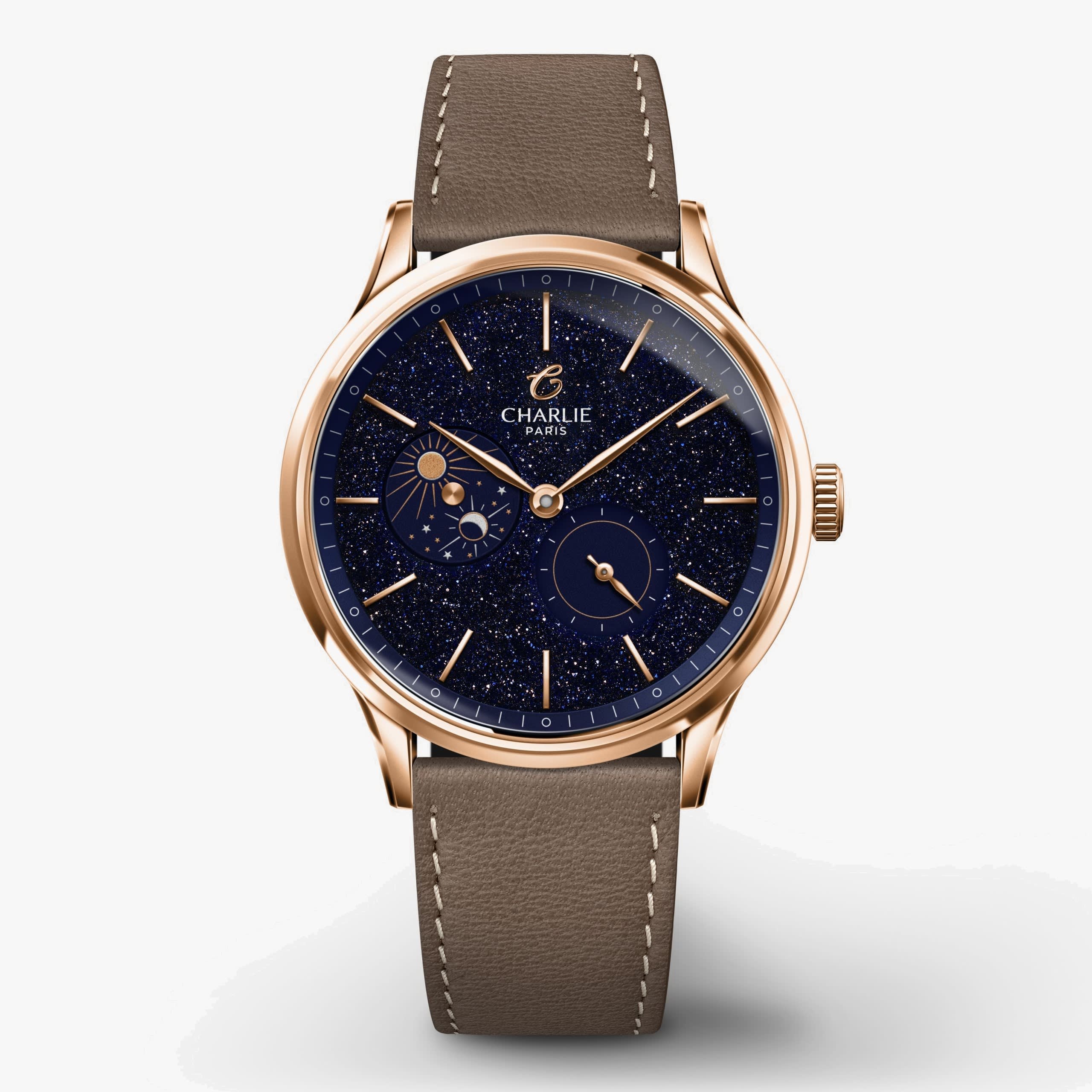 Charlie Paris Initial 36 - Day/Night - Aventurine Rose Gold