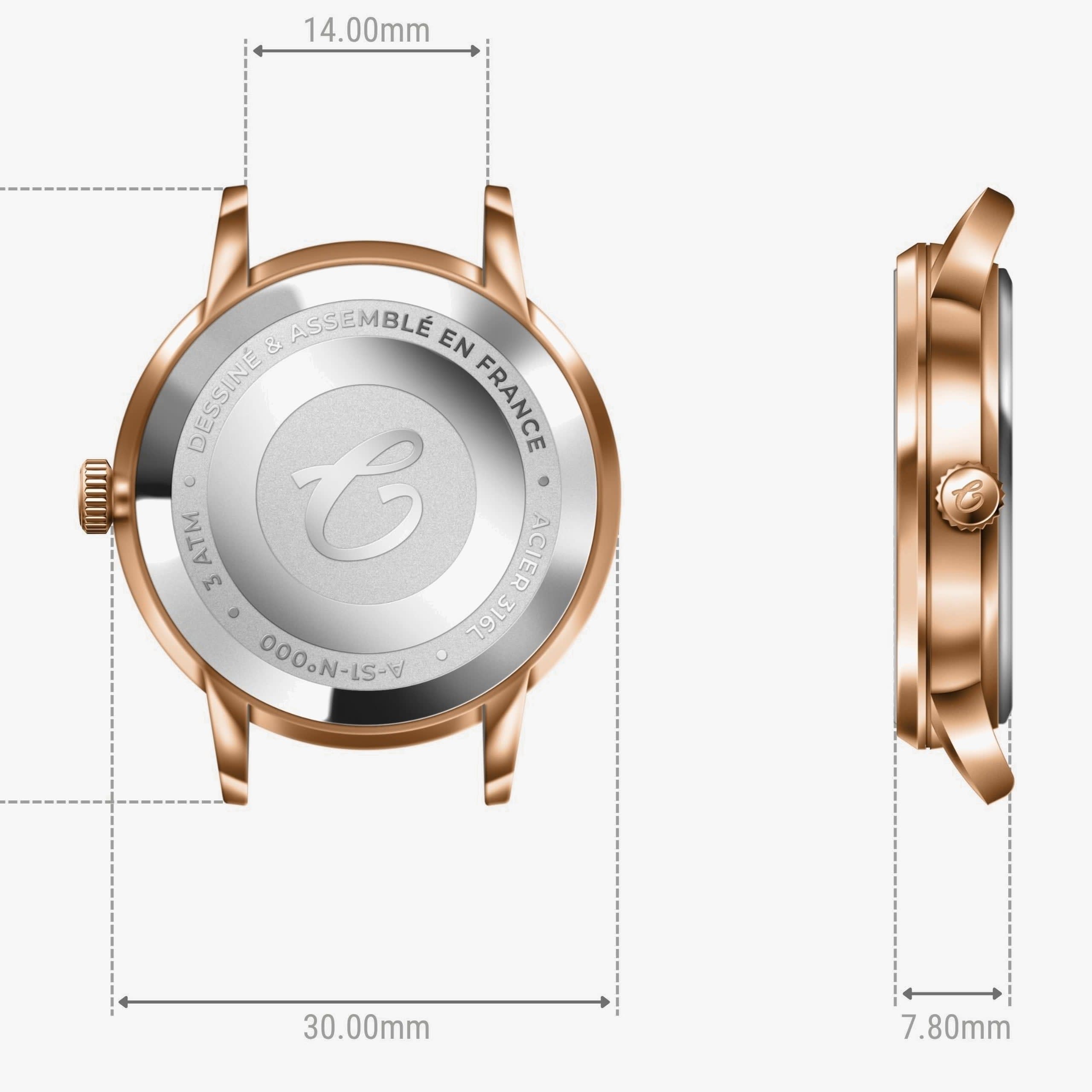 Charlie Paris Sully - Moon Phase - Rose gold & Blue