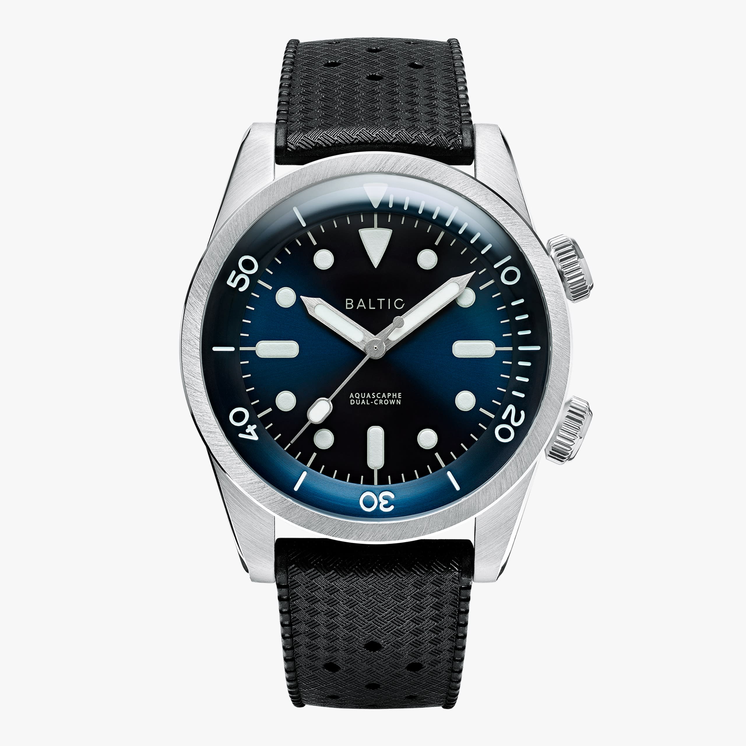 Baltic Aquascaphe Dual-Crown - Blue - Caucho Negro