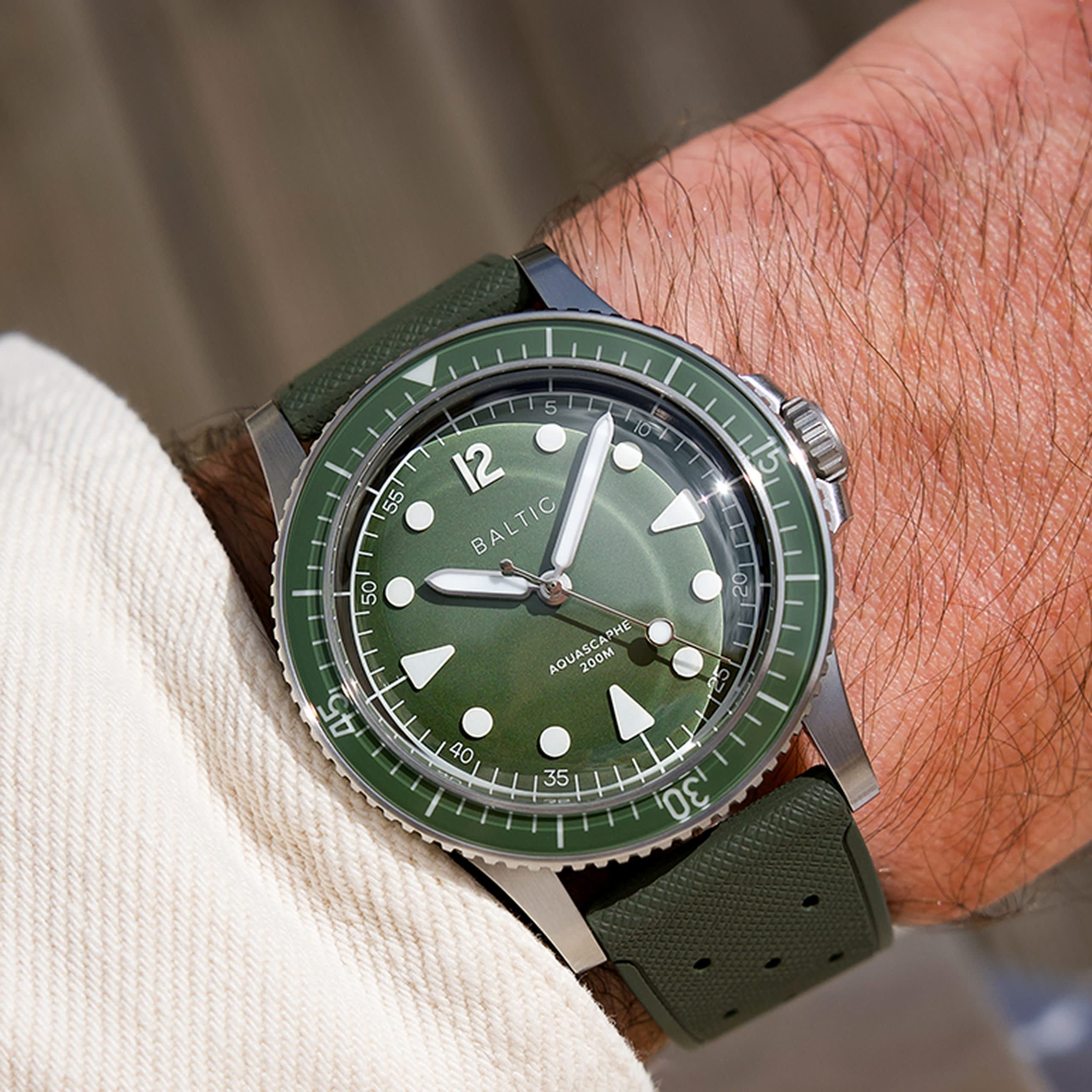 Baltic Aquascaphe MK2 - Green - 39.5mm - Brazalete Beads of Rice