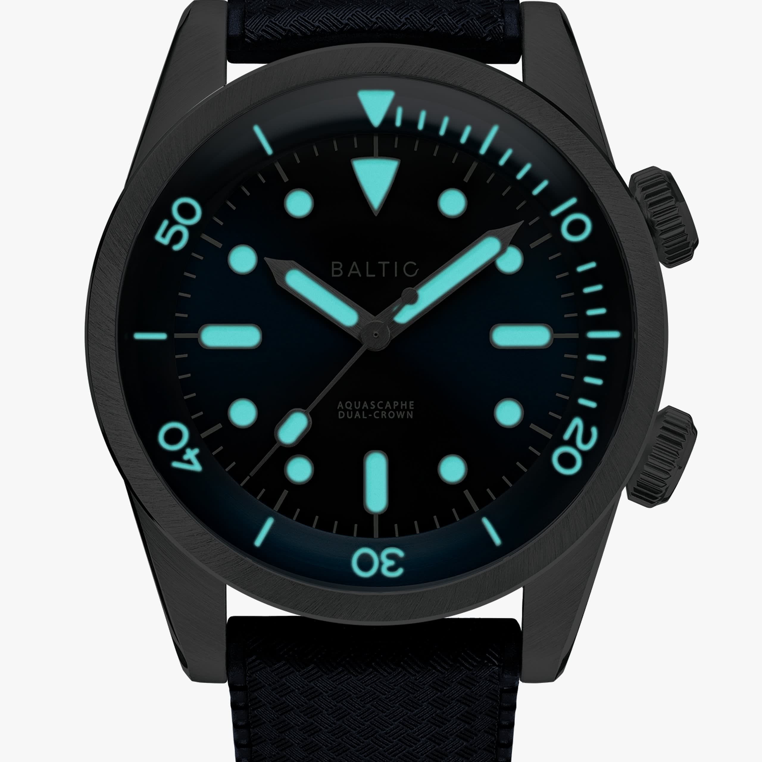 Baltic Aquascaphe Dual-Crown - Blue - Caucho Negro