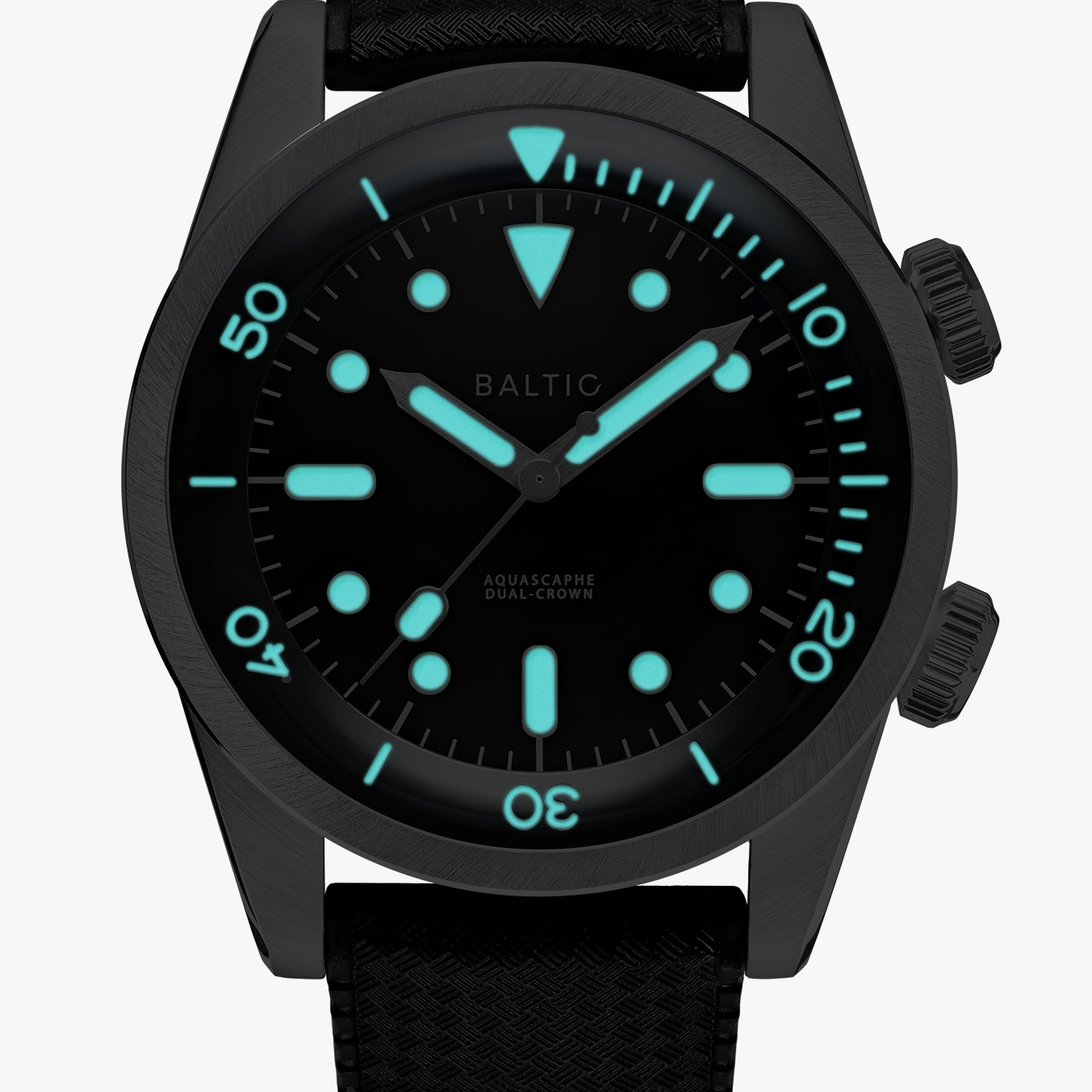 Baltic Aquascaphe Dual-Crown - Black - Caucho Negro