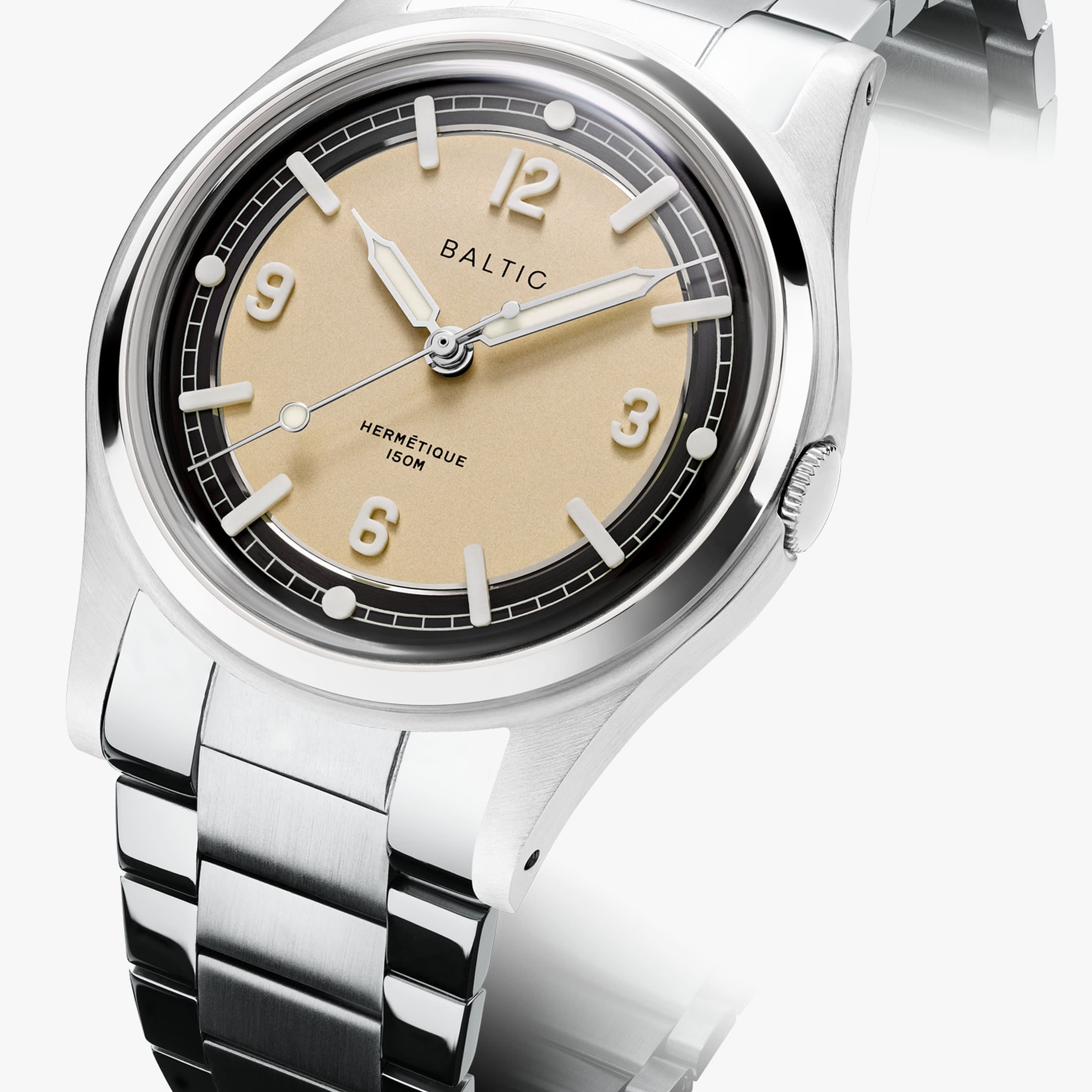 Baltic Hermétique Tourer - Beige - Brazalete Flat Link