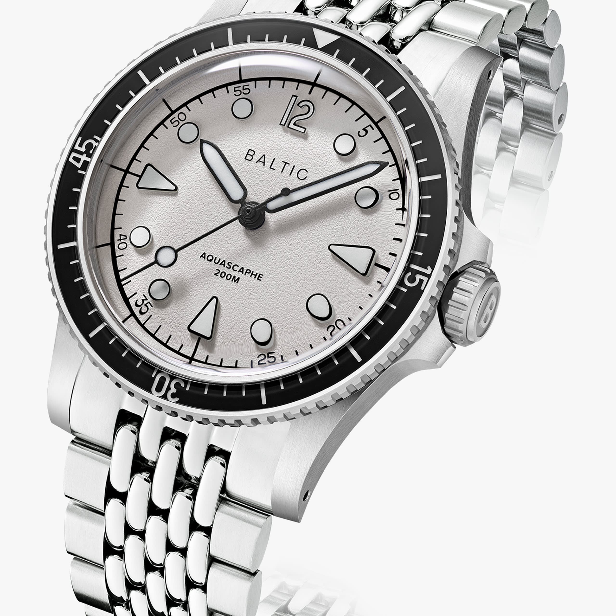 Baltic Aquascaphe MK2 - Warm Silver - 37mm - Brazalete Beads of Rice