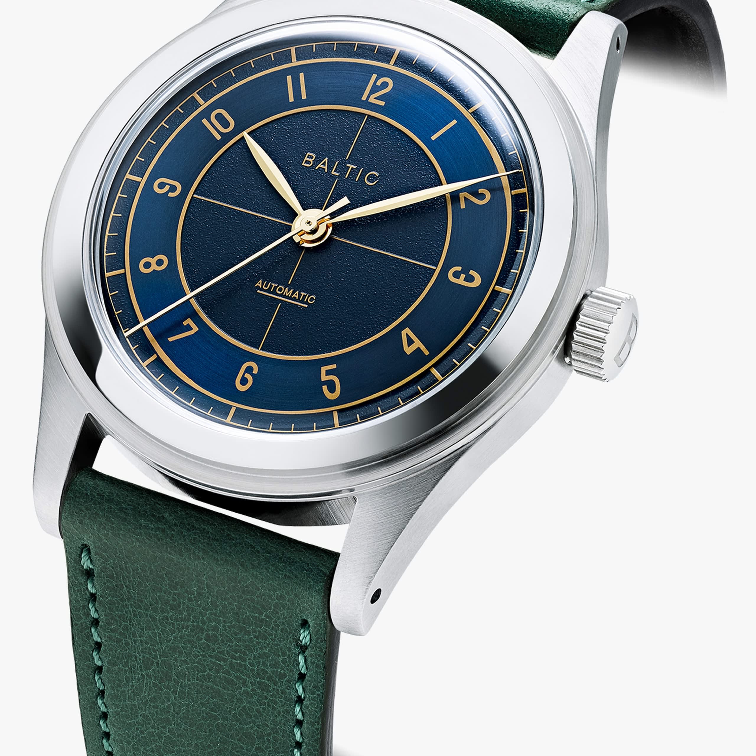 Baltic HMS 002 - Blue Gilt - Pelle Verde