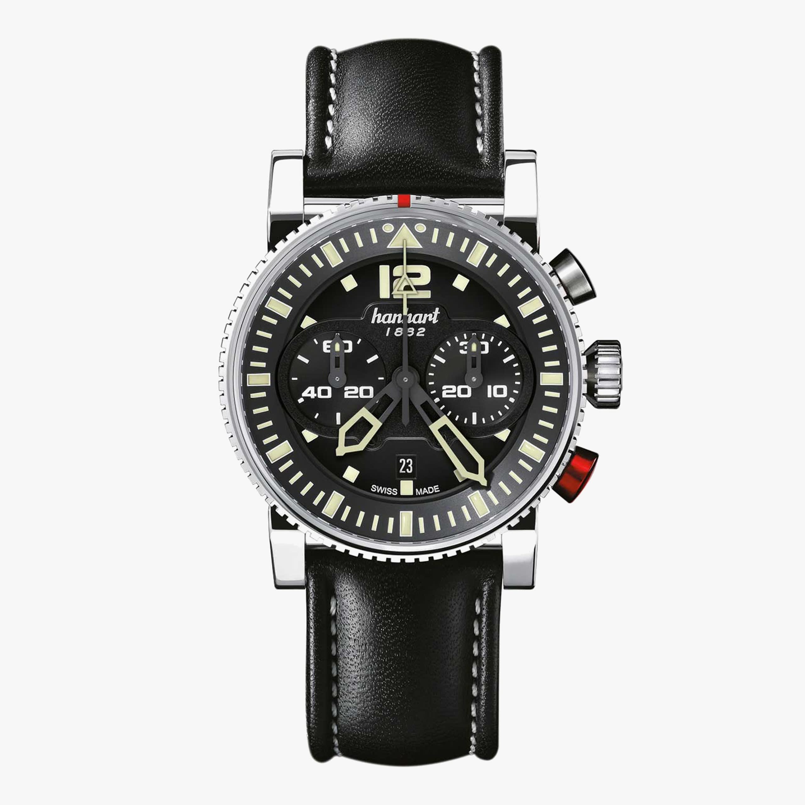 Hanhart Primus Pilot black, 44 mm
