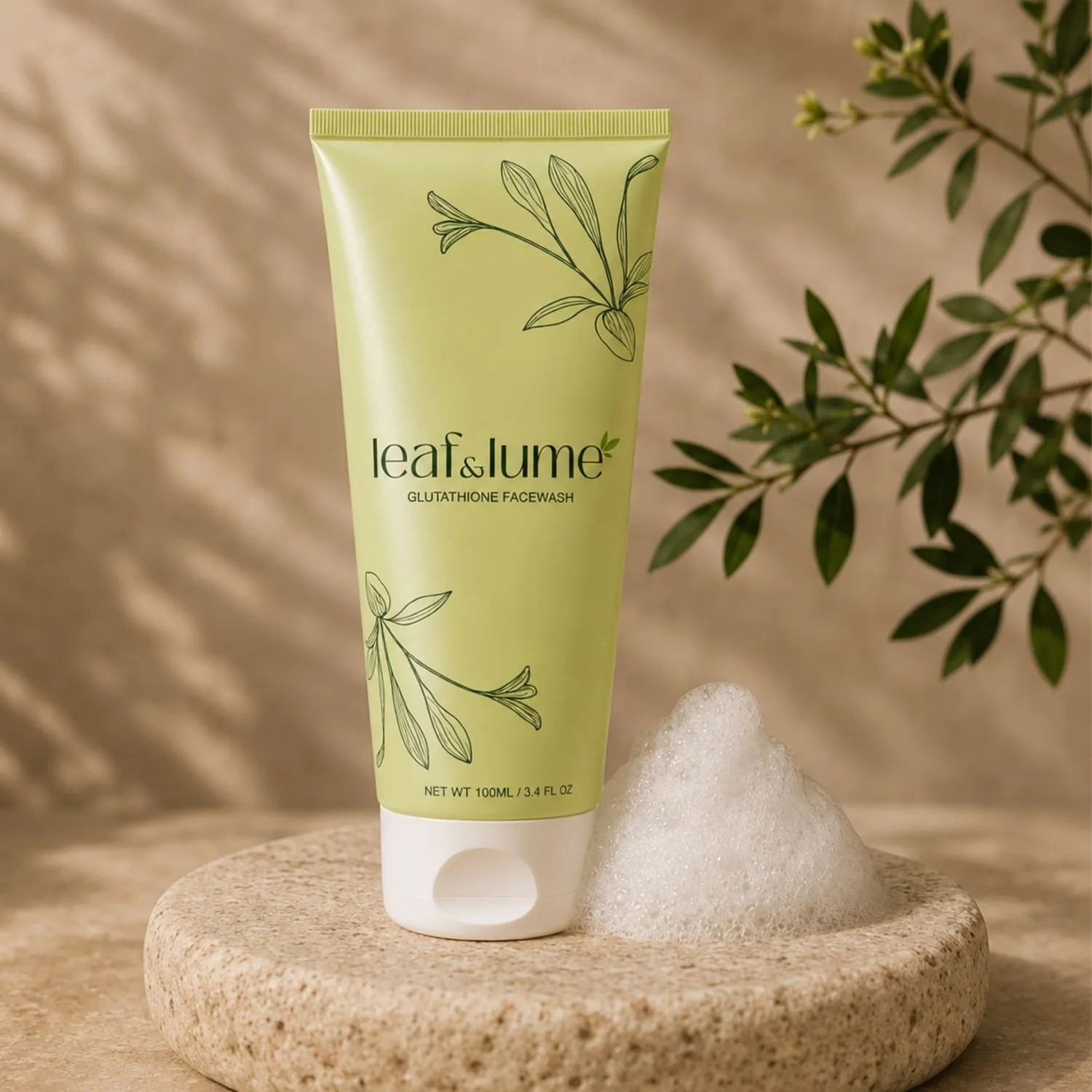 Leafandlume Glutathione Face Wash for Bright & Glowing Skin | Niacinamide, Alpha Arbutin & Vitamin C