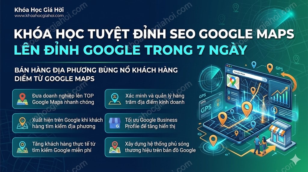 Khóa Học Tuyệt Đỉnh SEO Google Maps Lên Đỉnh Google Trong 7 Ngày