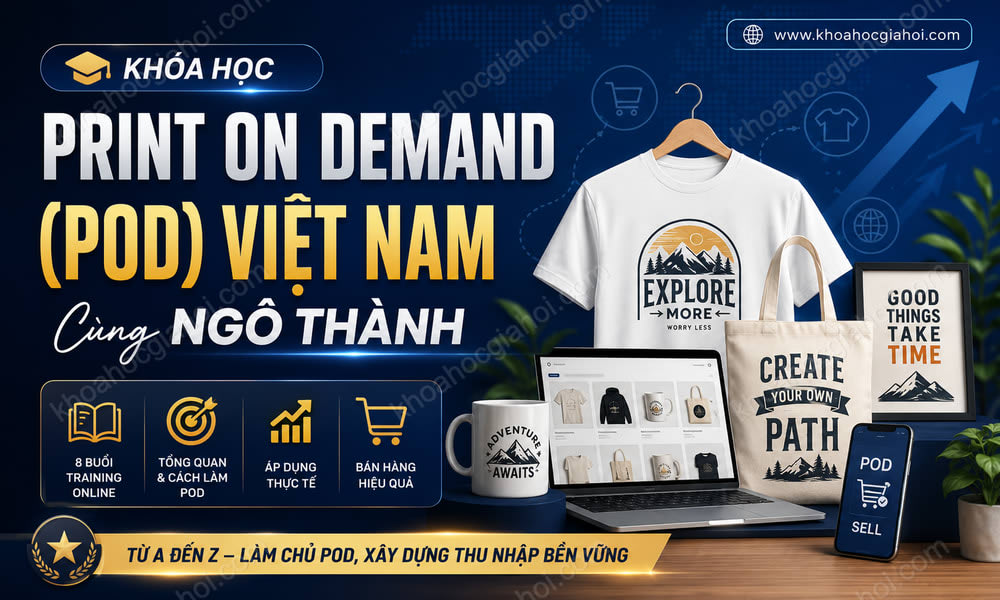 Khóa Học Print On Demand (POD) Việt Nam Cùng Ngô Thành