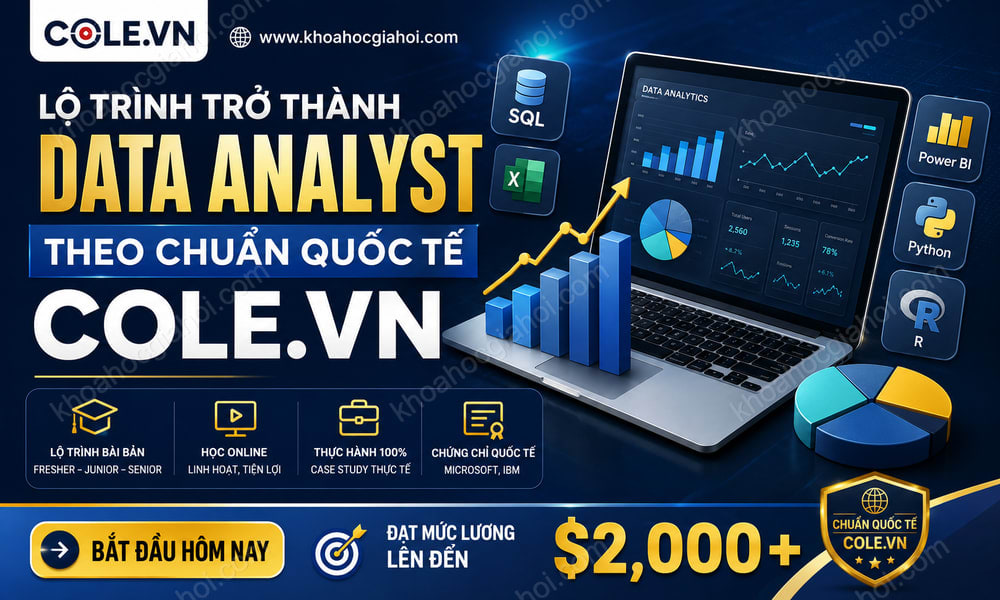 Lộ Trình Trở Thành Data Analyst Theo Chuẩn Quốc Tế Cole.vn