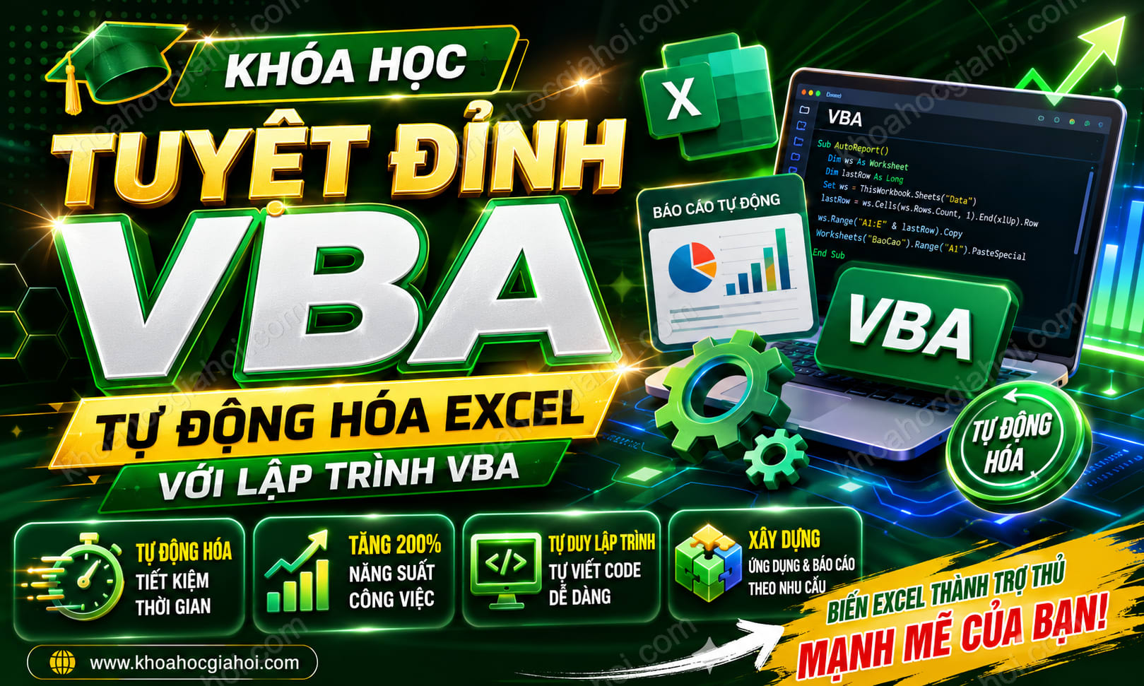 Khóa Học Tuyệt Đỉnh Vba - Tự Động Hóa Excel Với Lập Trình Vba